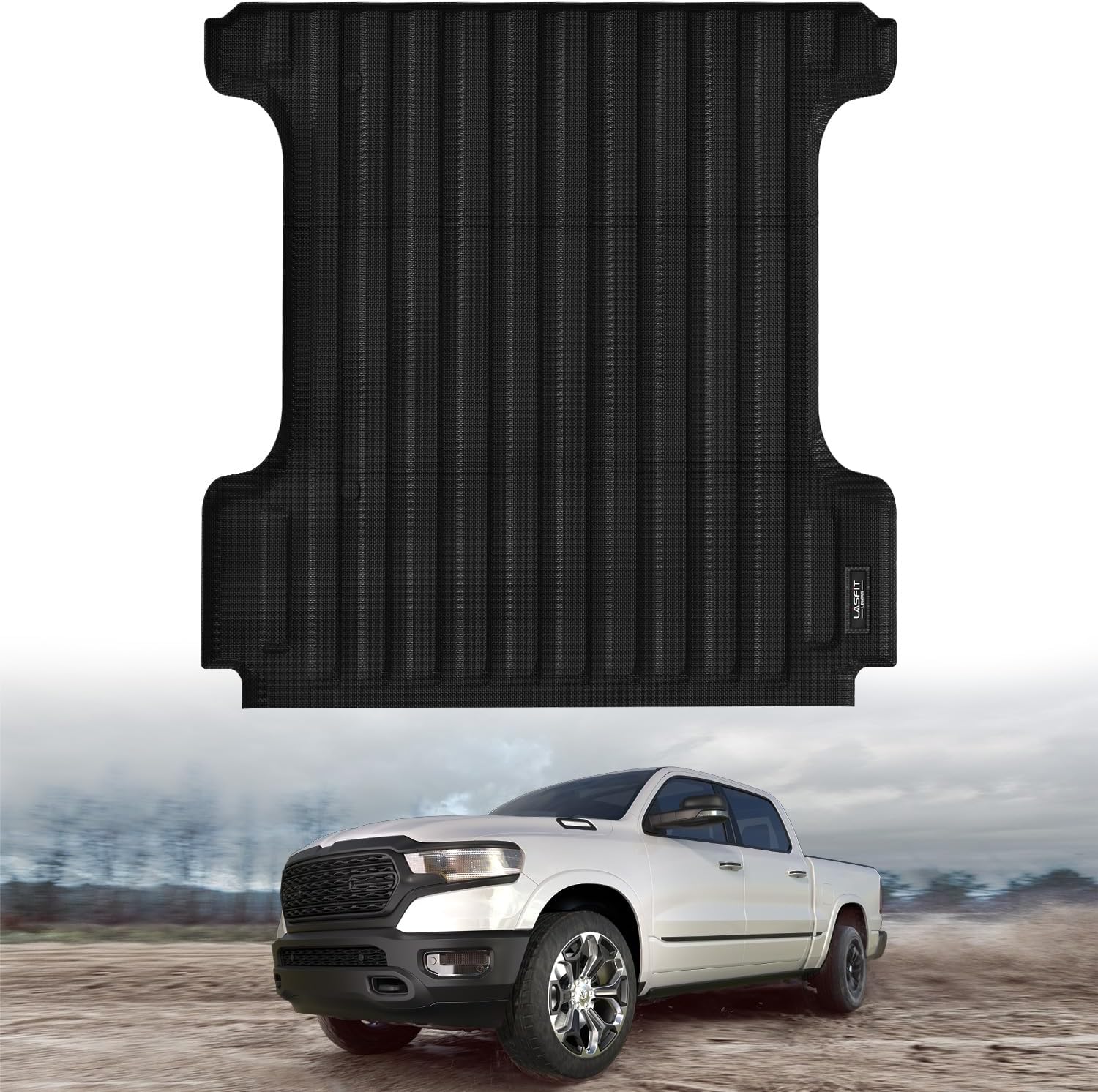 LASFIT 5FT7 Truck Bed Mat for Ram 1500/1500 RHO 2019-2026 & RAM 1500 Classic 201...