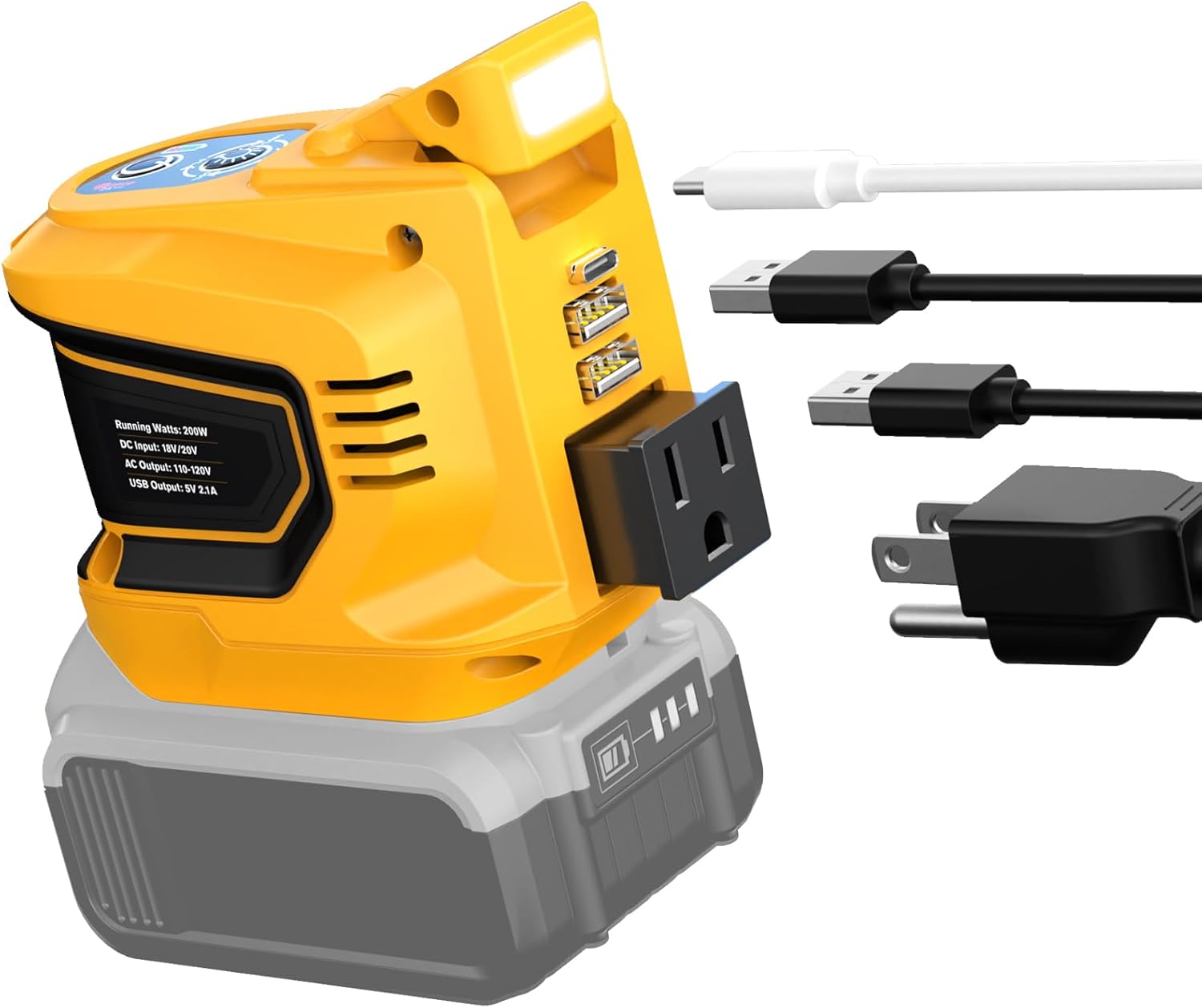 High-Quality 200W Portable Power Inverter, Special Inverter for DeWALT 20V, Inno...