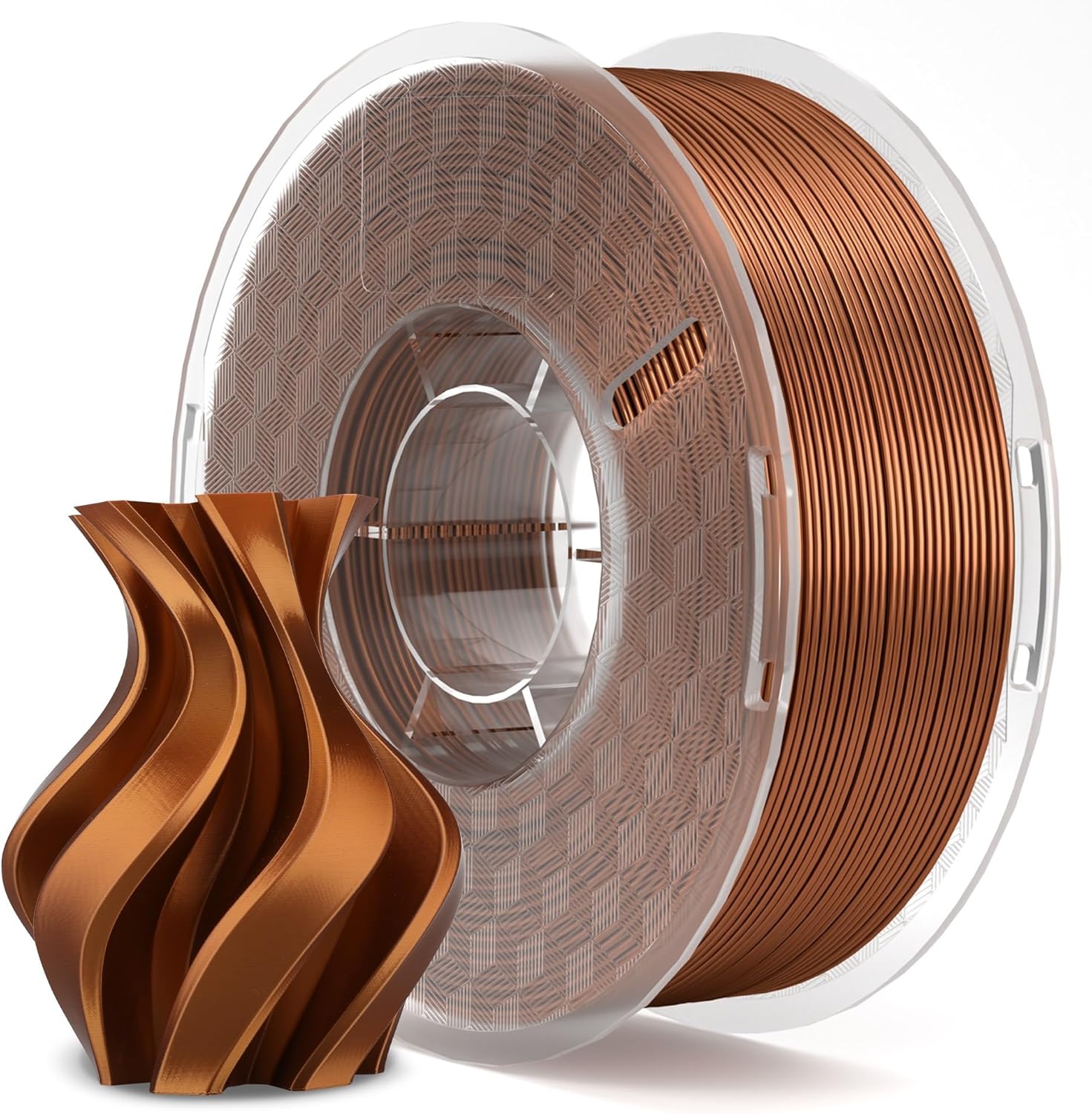 ELEGOO Silk PLA Filament 1.75mm Bronze 1KG, Shiny 3D Filament Dimensional Accura...