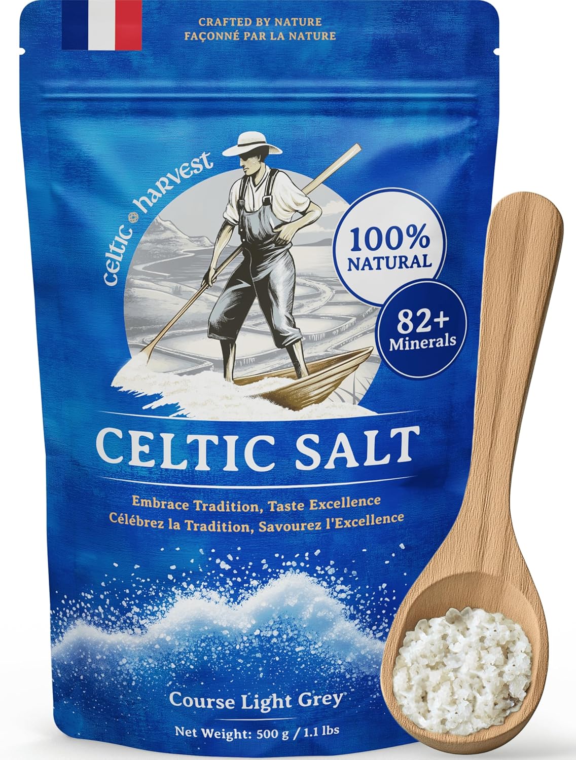 Celtic Harvest Celtic Sea Salt - 500g | 100% Unrefined Celtic Sea Salt | Abundan...