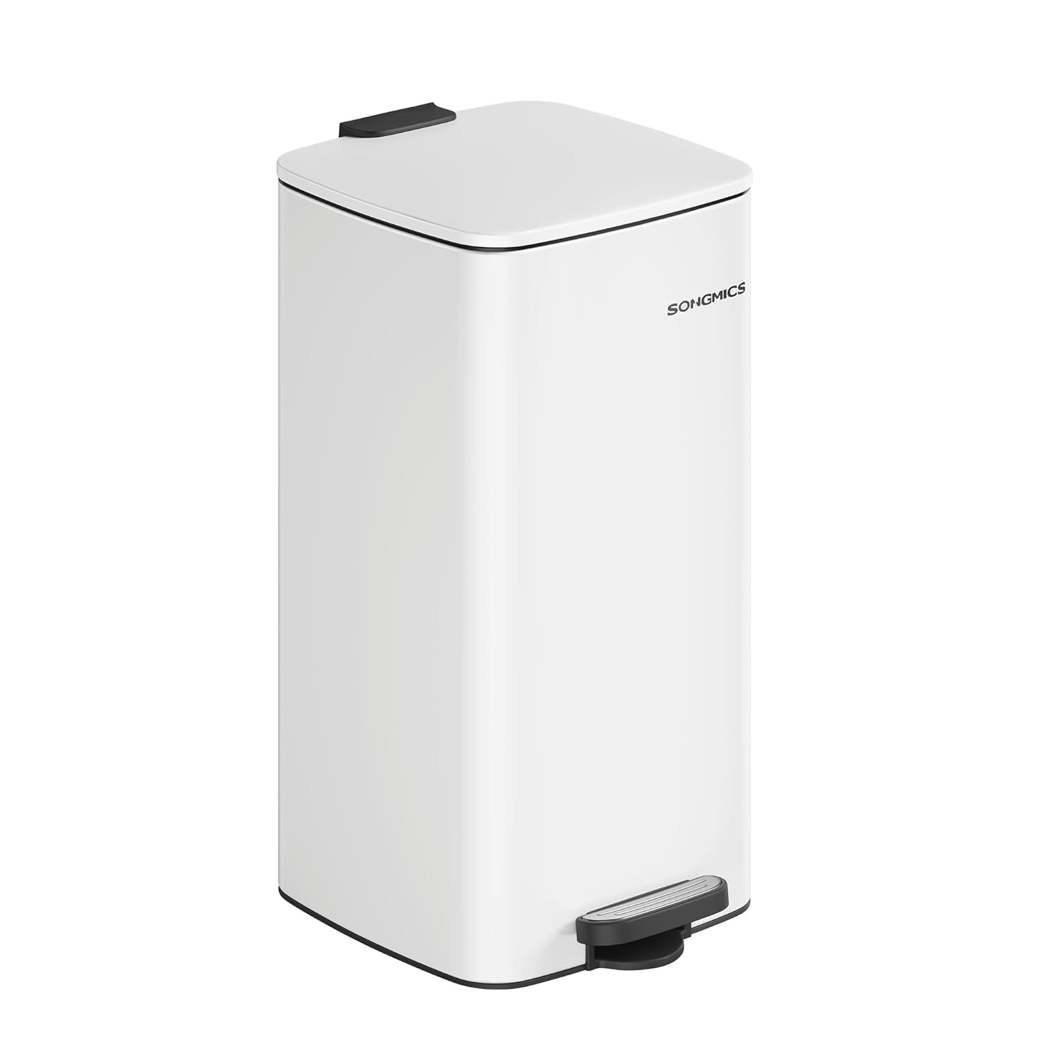 SONGMICS Kitchen Bin, 8-Gallon (30 L) Trash Bin, Steel Pedal Bin, with Inner Buc...