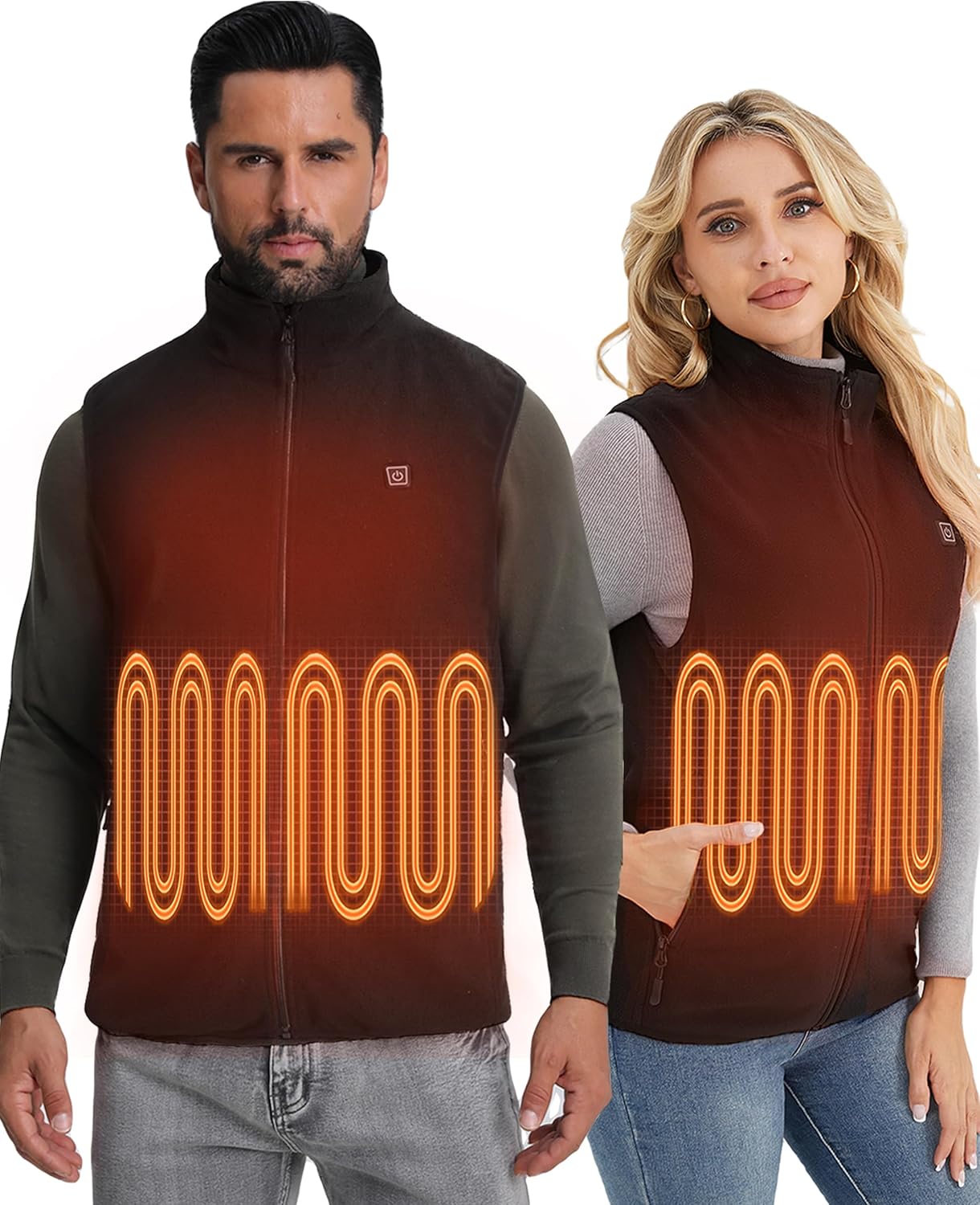 Heated Vest for Men and Women (Battery Pack Included), Fleece Heated Jackets for...