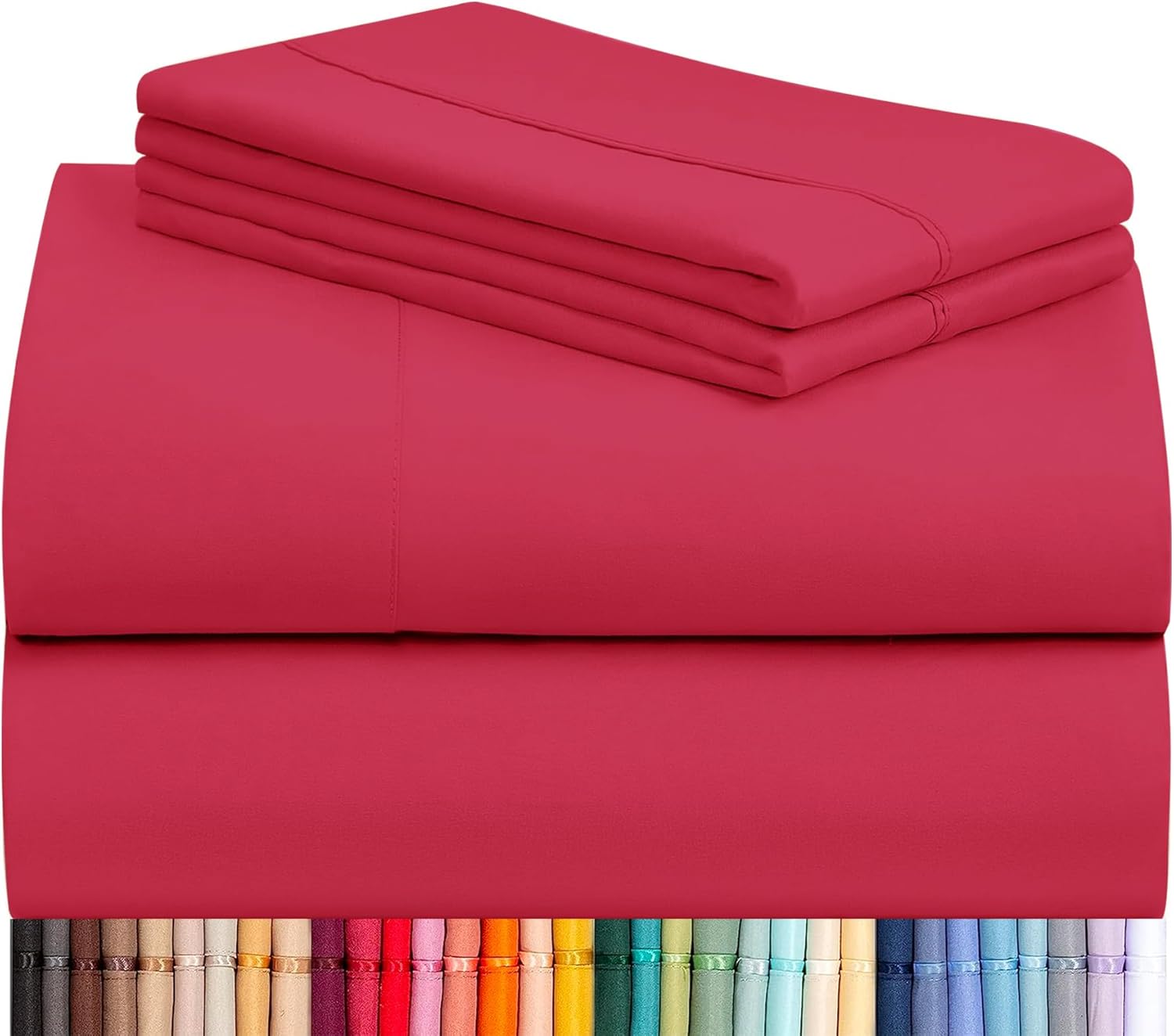 Premium LuxClub Sheet Set, Sustainable Bed Sheets with Deep Pockets, Eco-Friendl...