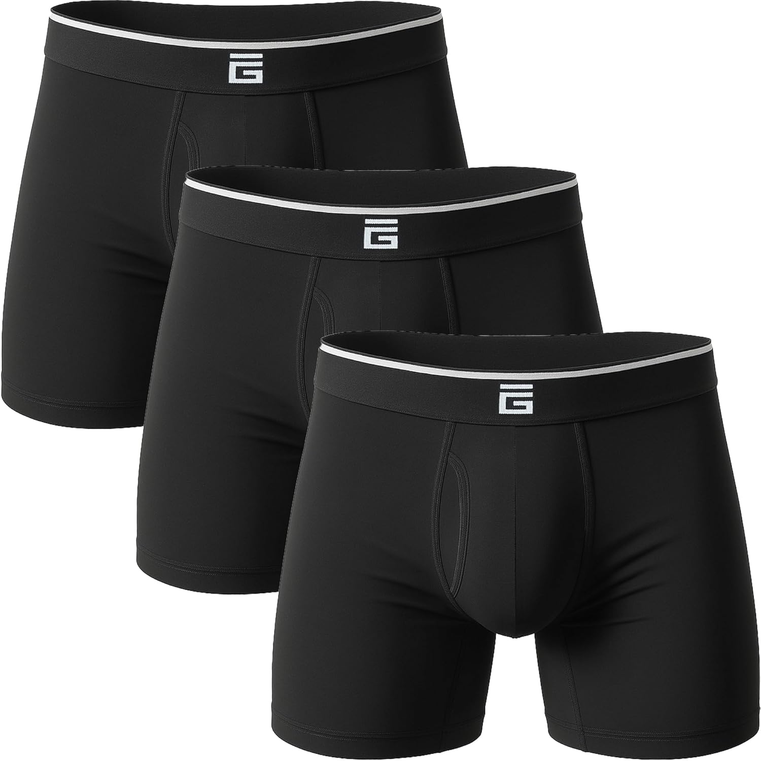 Giovici Men's Boxers, Special Anti-Chafing Soft Comfortable Boxer Briefs, High-Q...
