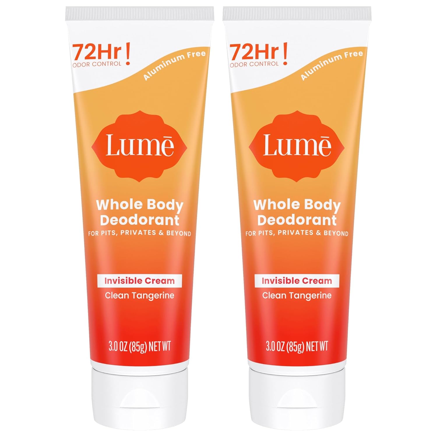 Lume Whole Body Deodorant - Invisible Cream Tube - 72 Hour Odor Control - Alumin...