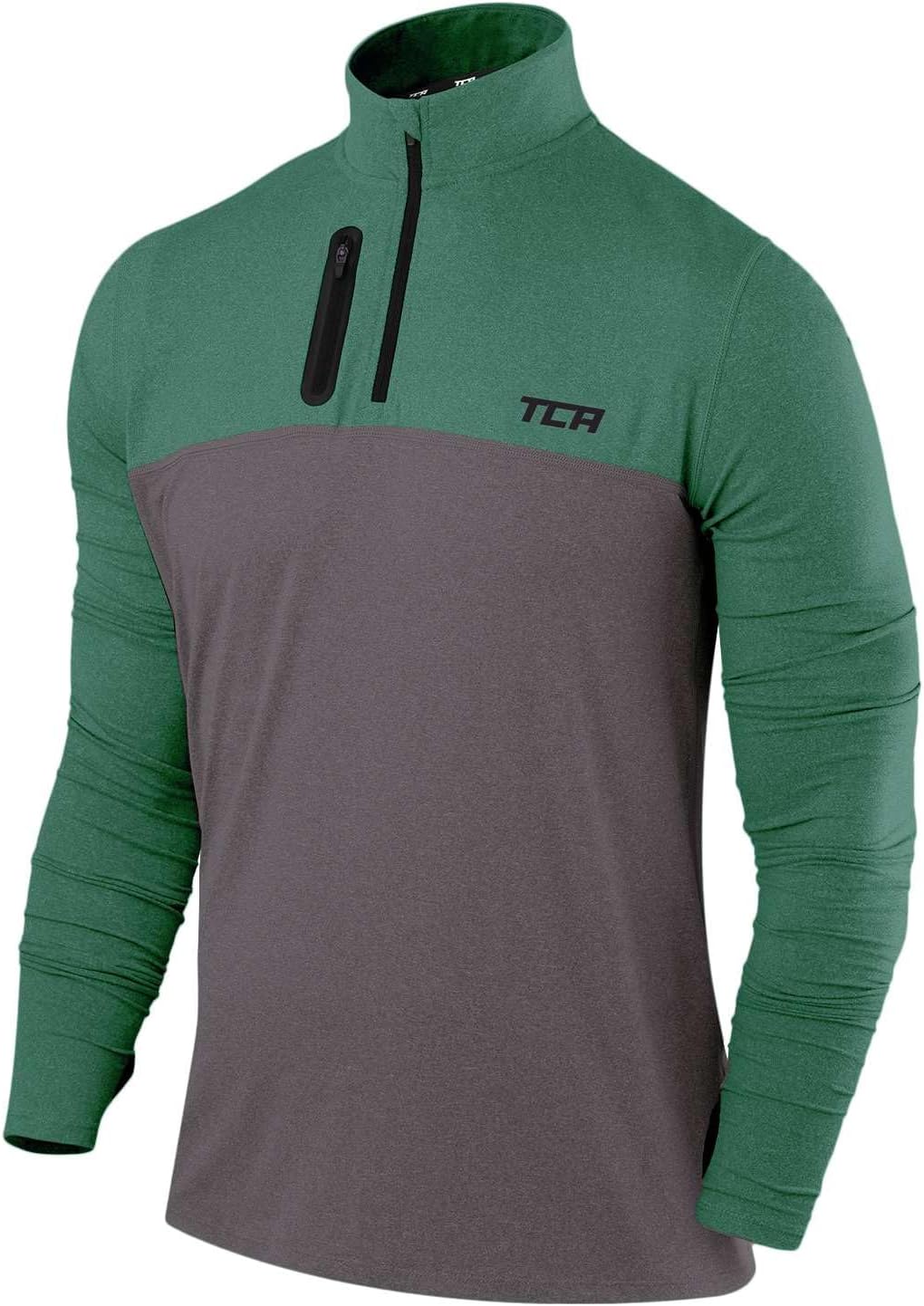 High-Quality TCA Fusion Long Sleeve Running Top for Men, Unique Training Tops fo...