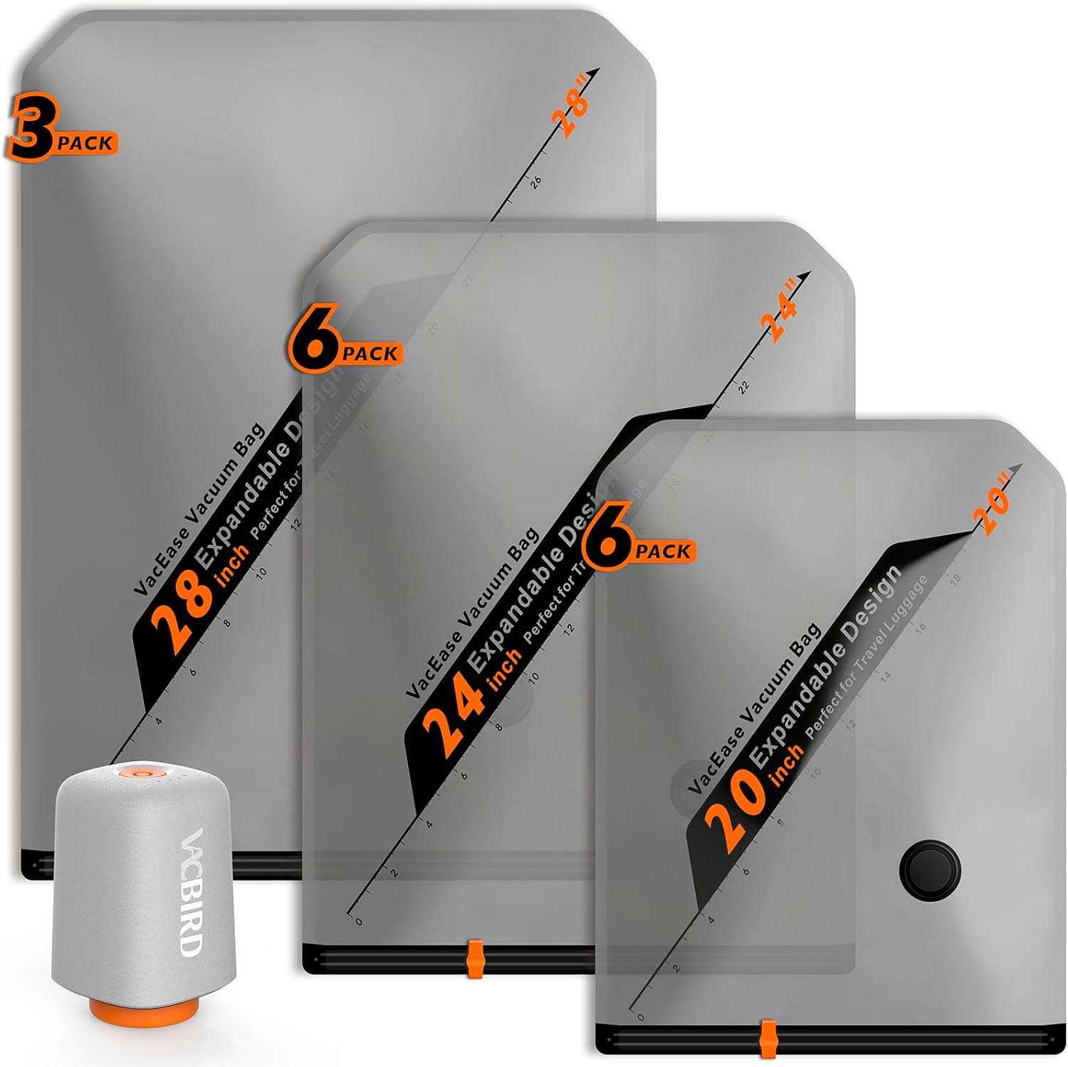 Rechargeable Wireless Pump, Special Travel Storage Bags Set with Portable Space...