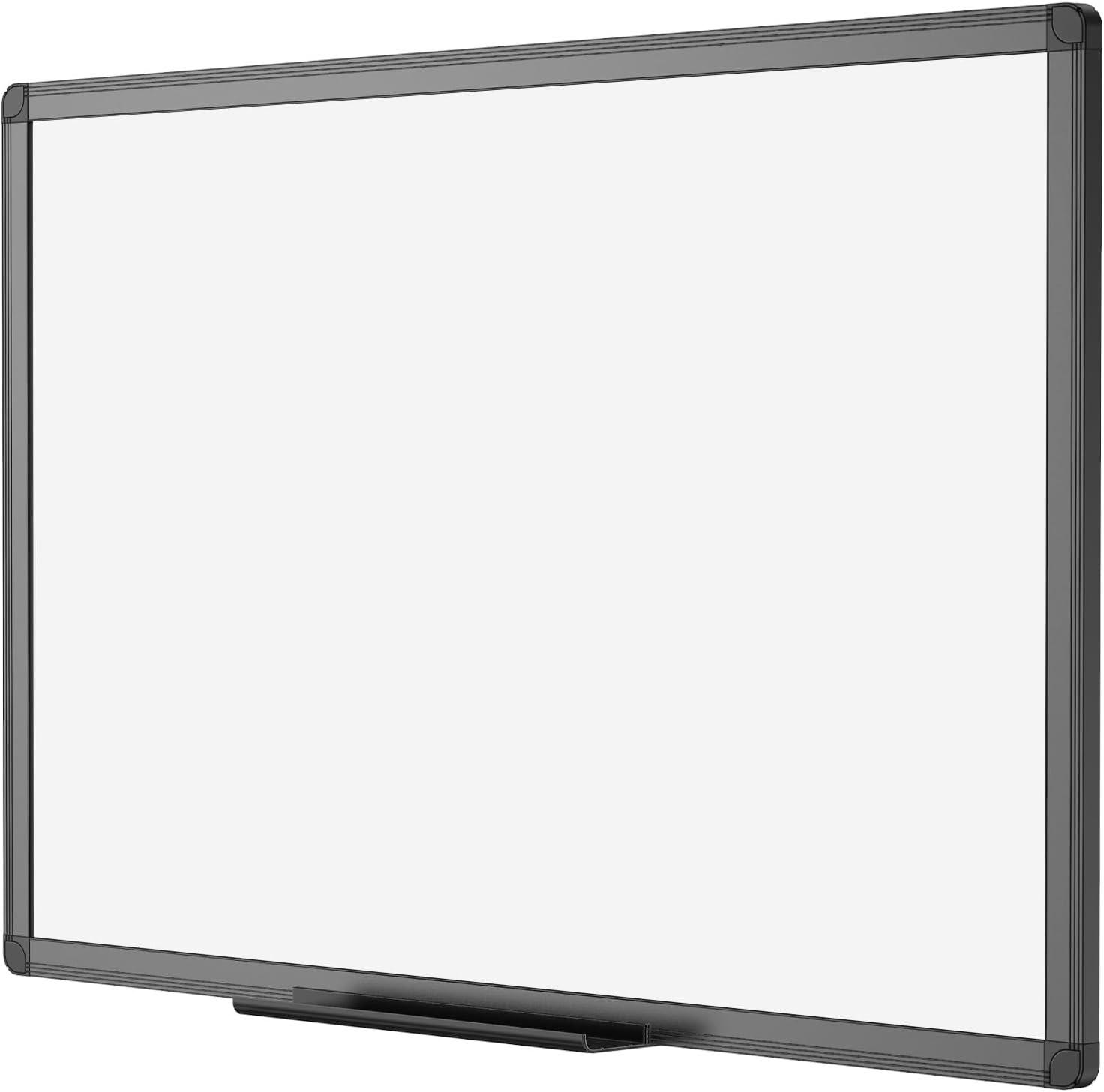 VIZ-PRO Magnetic Drywipe Whiteboard 90 x 60 cm, Dry Erase White Board with Black...