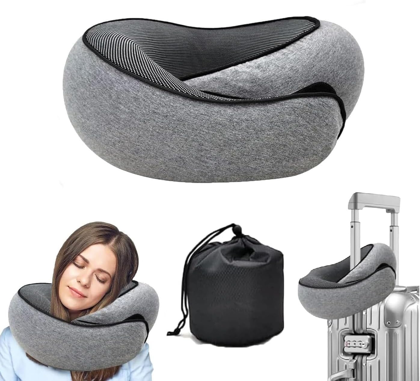 WEERSHUN Travel Pillows, New 2024 Travel Neck Pillow, Special Memory Foam Travel...