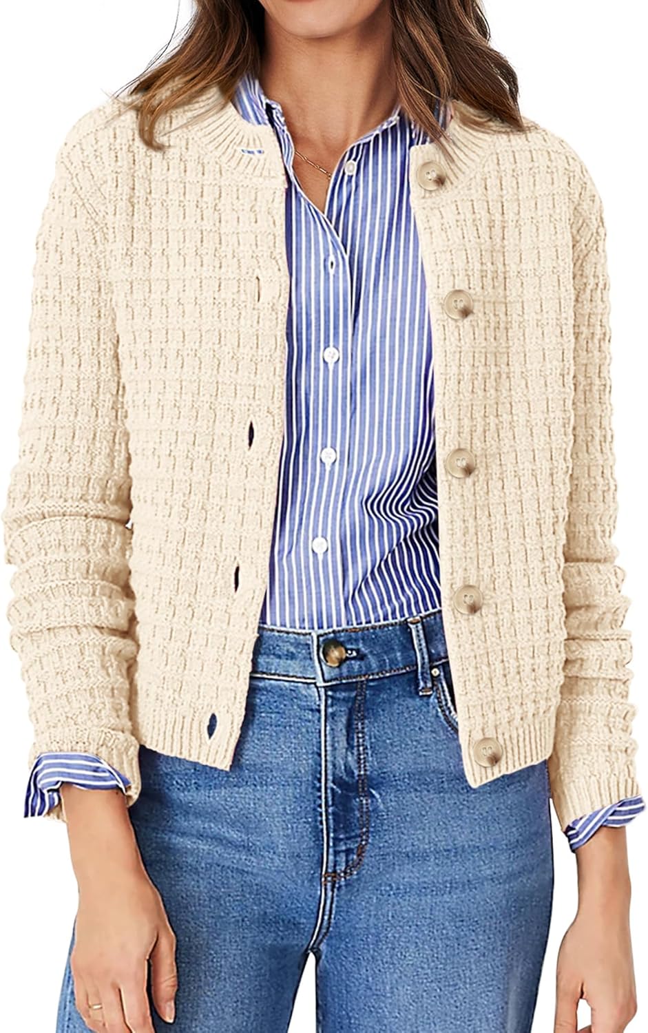 PRETTYGARDEN Women's Knit Cardigan Sweaters Casual...