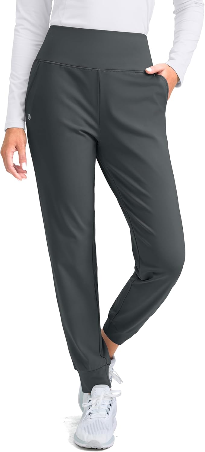 G Gradual Women's Fleece Lined Joggers, Special High Waisted Water Resistant Hik...