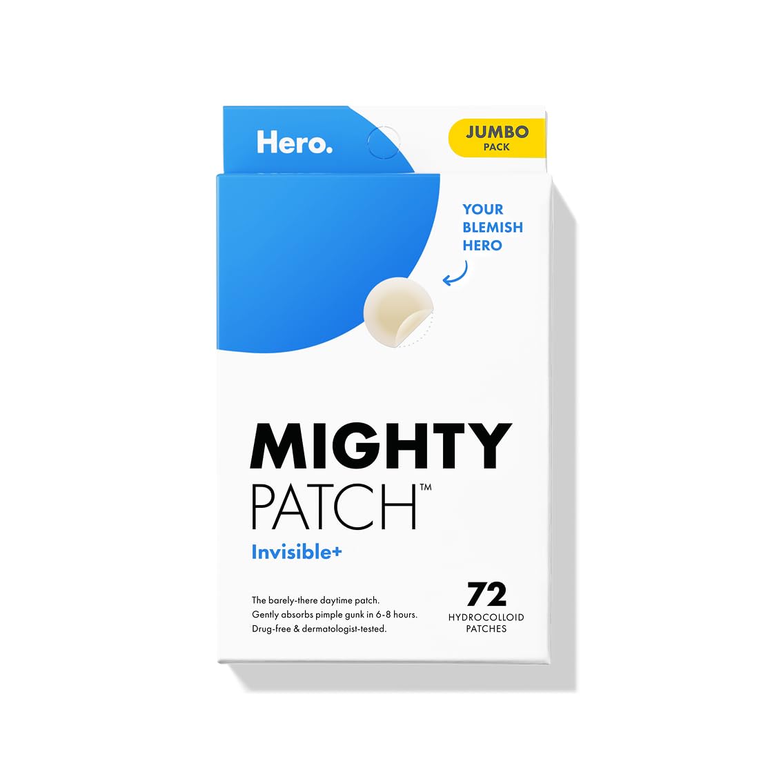 Mighty Patch™ Invisible+ Patch – The Barely-There Daytime Hydrocolloid Acne Pimp...