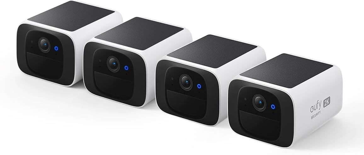 eufy Security S220 SoloCam 4-Cam Pack, Solar Charging, Wireless Outdoor Camera,...