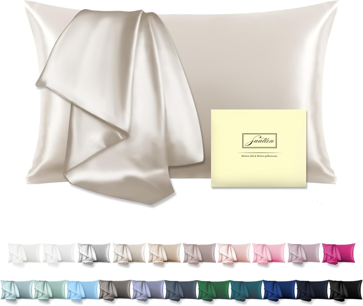 Mulberry Silk Pillow Cases, Special Queen Size Silk Pillowcase With Zipper, Inno...