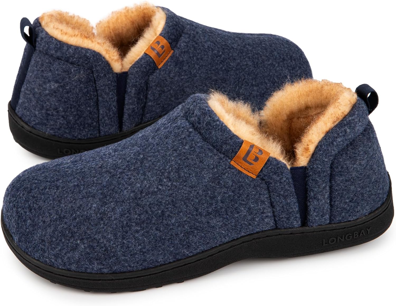 LongBay Men's Warm Slippers, Special Memory Foam Slippers for Home, High-Quality...