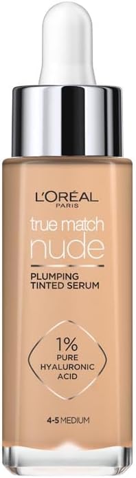 L'Oréal Paris Nude Tinted Serum for Face, Plumping and Hydrating Face Makeup, 1...