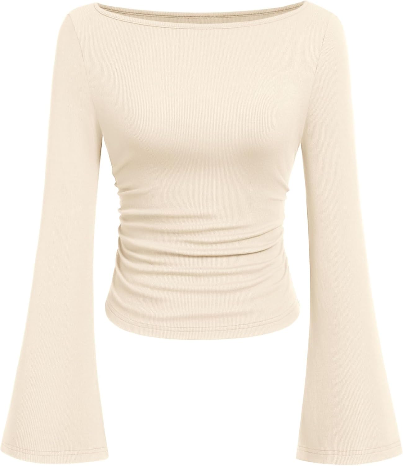 PRETTYGARDEN Women's Long Sleeve Shirts 2025 Fall Crop Going Out Tops Casual Boa...