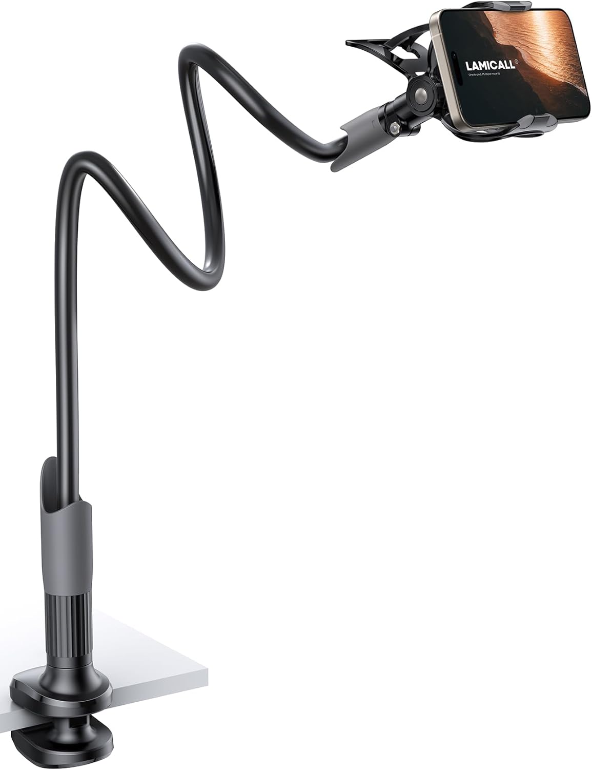 Gooseneck Phone Holder, Lamicall Flexible Holder for Bed - Lazy Arm 360 Adjustab...