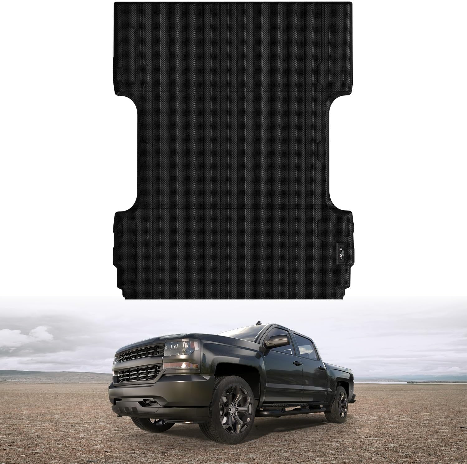 LASFIT Bed Mat 2007-2018 for Chevy Silverado/GMC Sierra 1500 (Only Fit 6.5FT Bed...