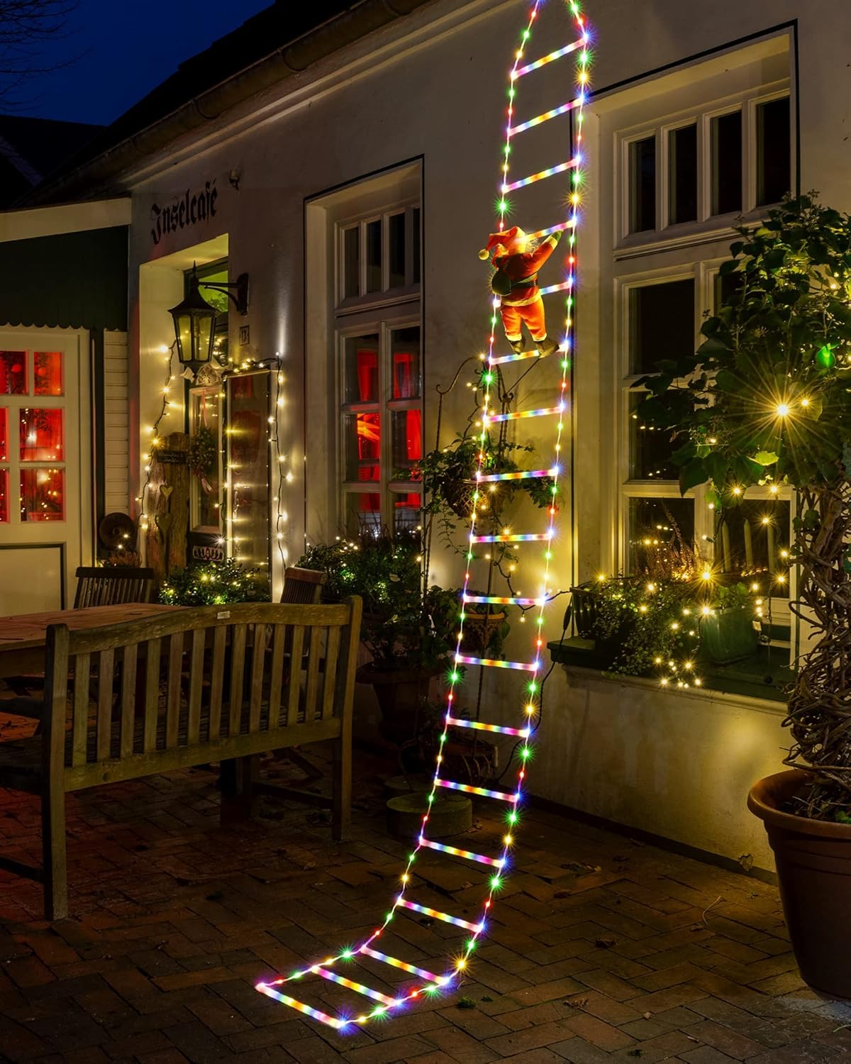 Unique NEXVIN Christmas Ladder Lights, Special Santa Claus Climbing Lights with...