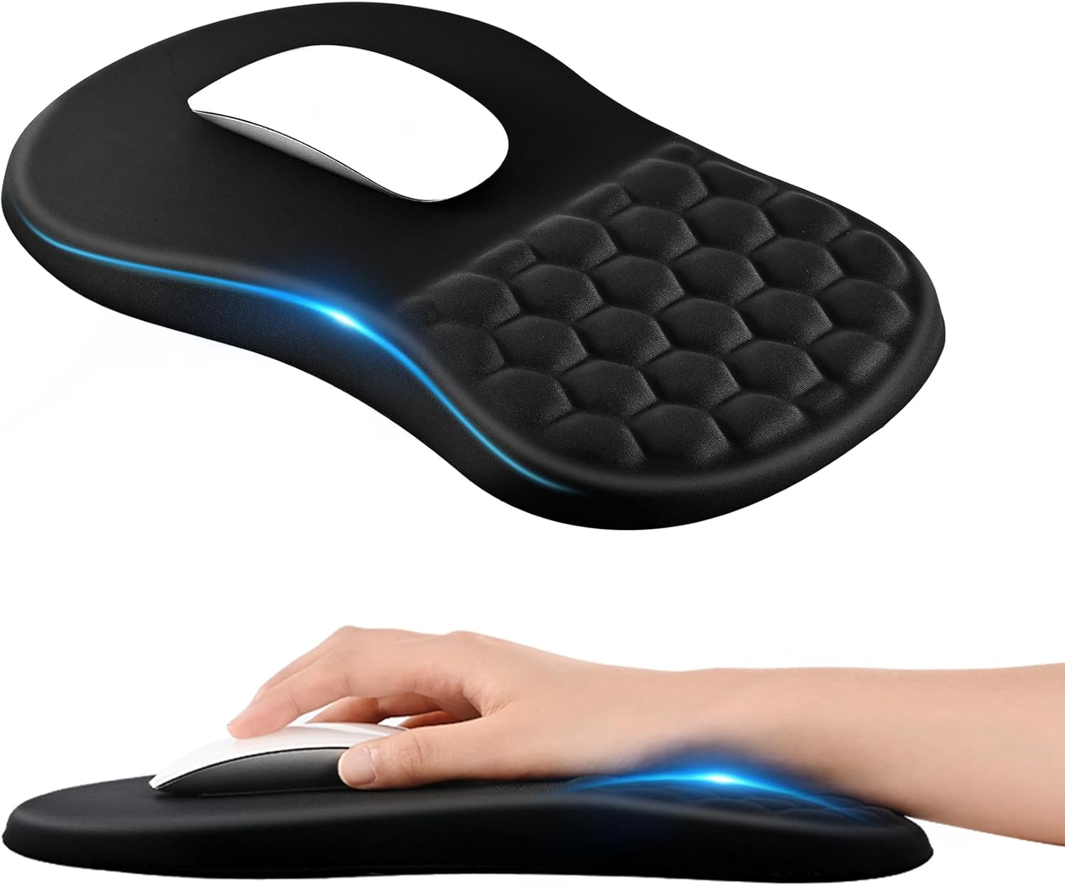EooCoo Mouse Pad, Unique Mouse Pad Wrist Support with Massage Design, Ergonomic...