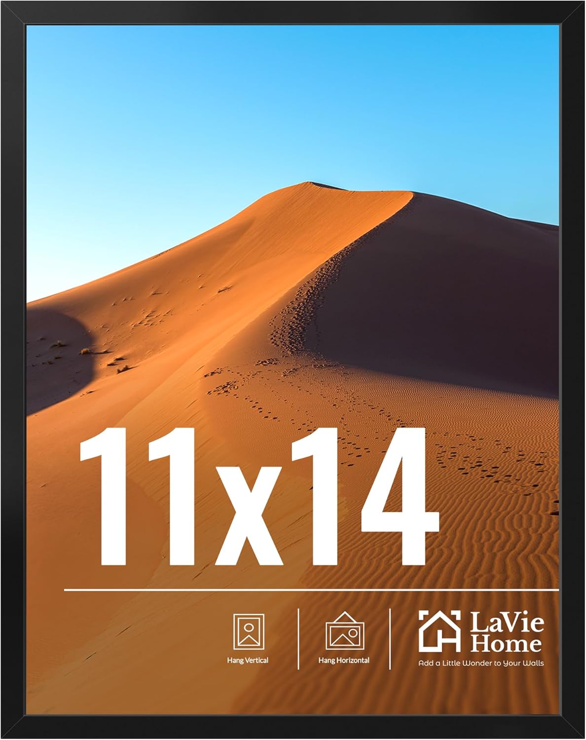 High-Quality LaVie Home 11x14 Picture Frame, Unique Frame for Wall Display with...