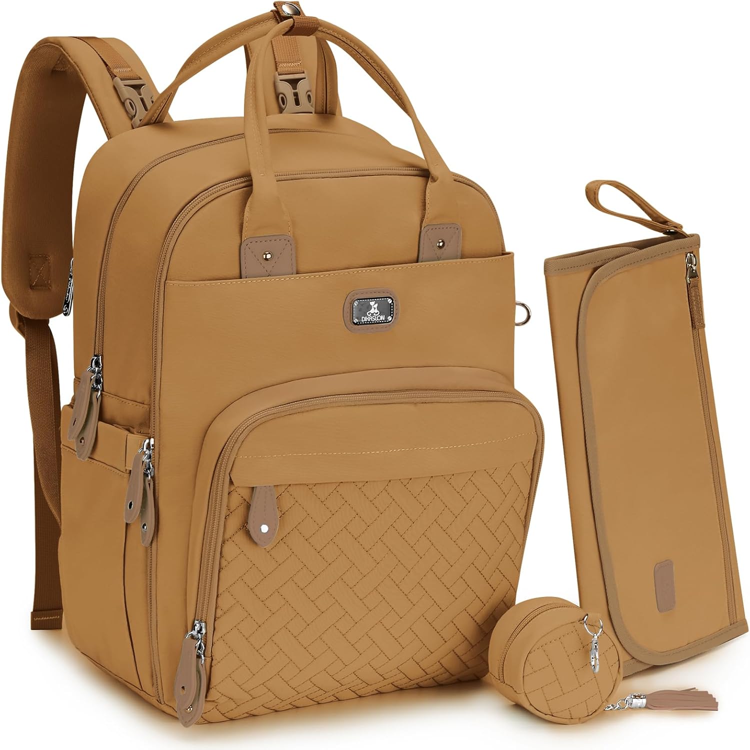 Dikaslon Changing Bag Backpack, Unique Large Nappy Backpack for Multifunction Ba...