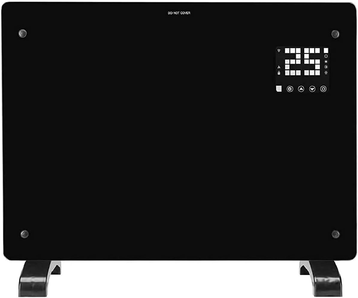 Devola Wifi Enabled Smart Electric Glass Panel Heater 1500W | Alexa Heating Cont...