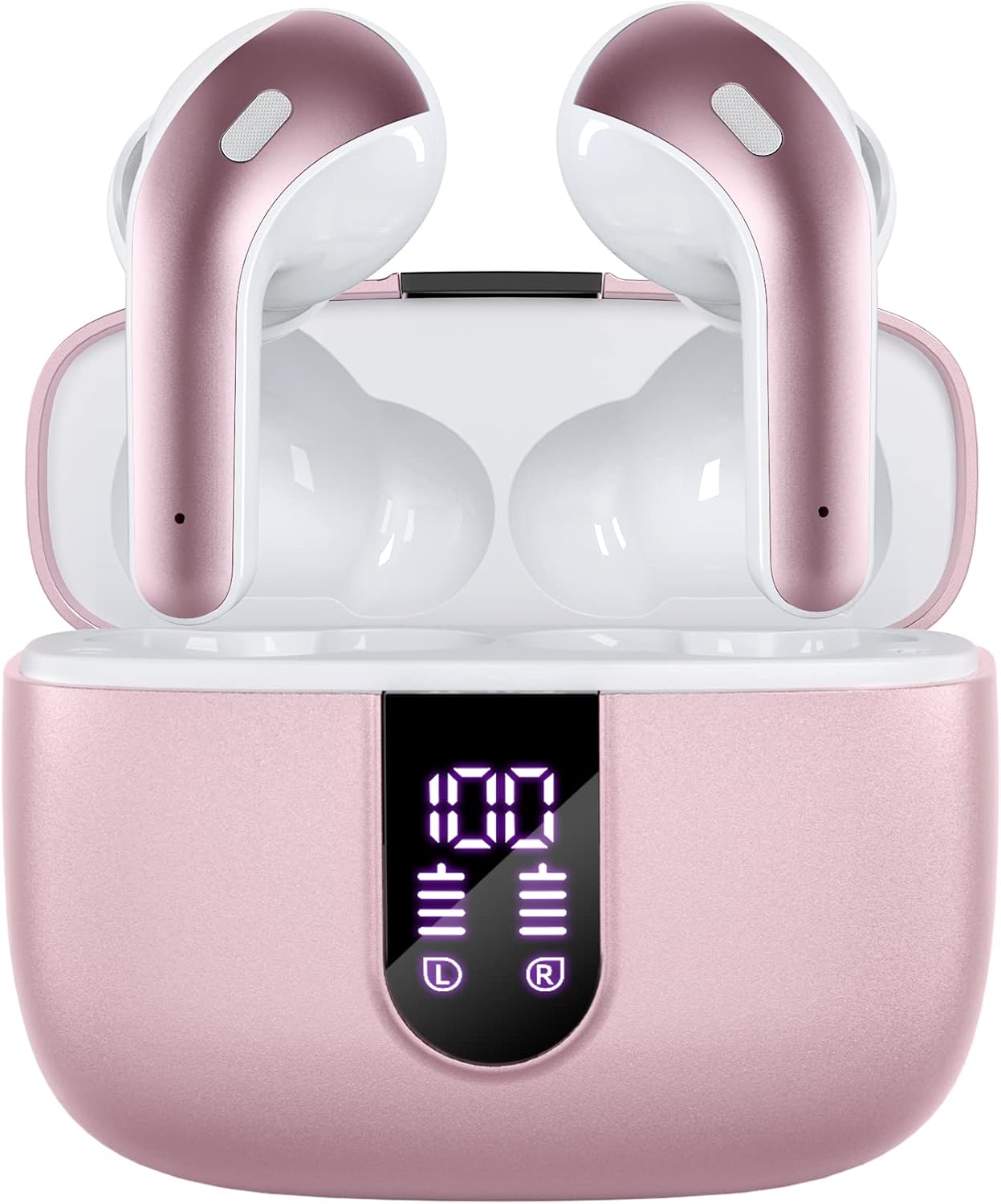 TAGRY Bluetooth Headphones True Wireless Earbuds 60H Playback LED Power Display...