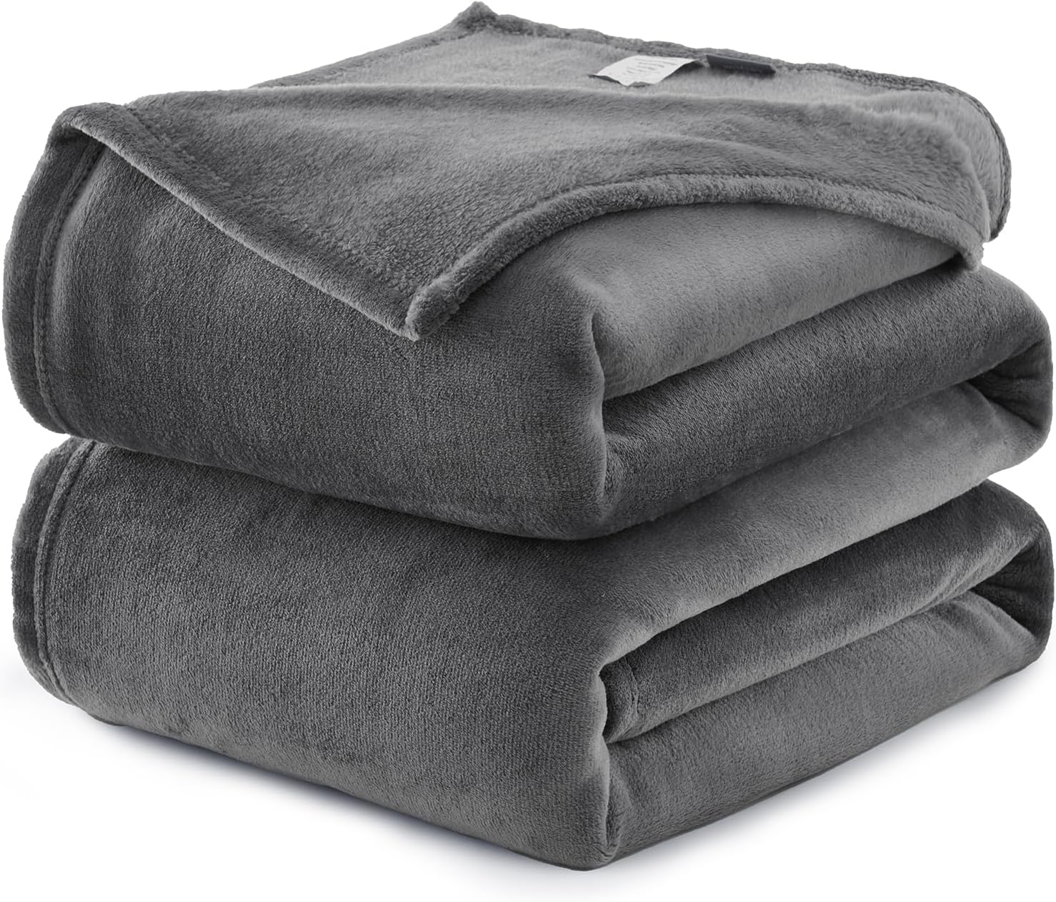 WAVVE Fleece Blanket King Size XXL Gray 7.5ft x 9ft - Fluffy Soft Warm Versatile...