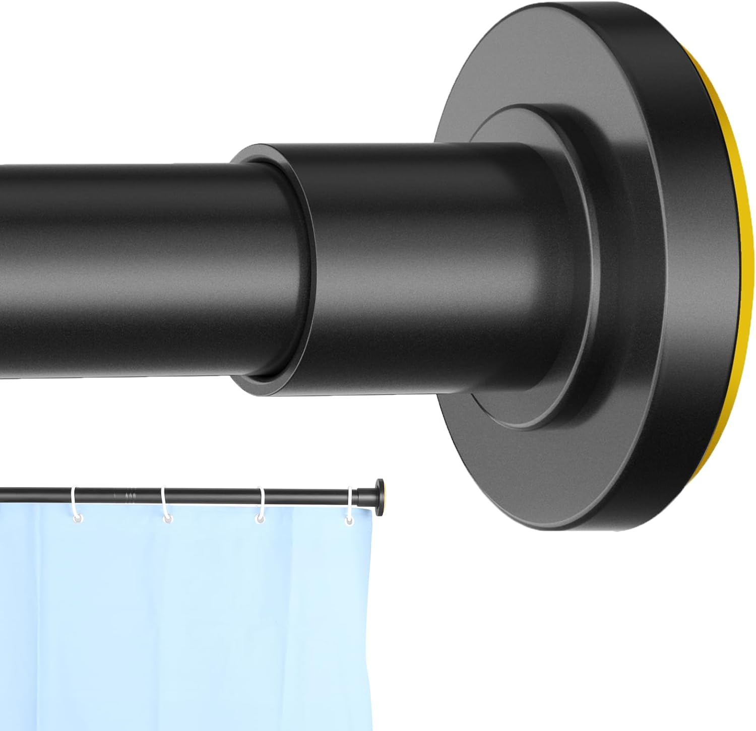 Black Shower Curtain Rod 31 to 80 Inch,1 Inch Diameter Adjustable Spring Tension...