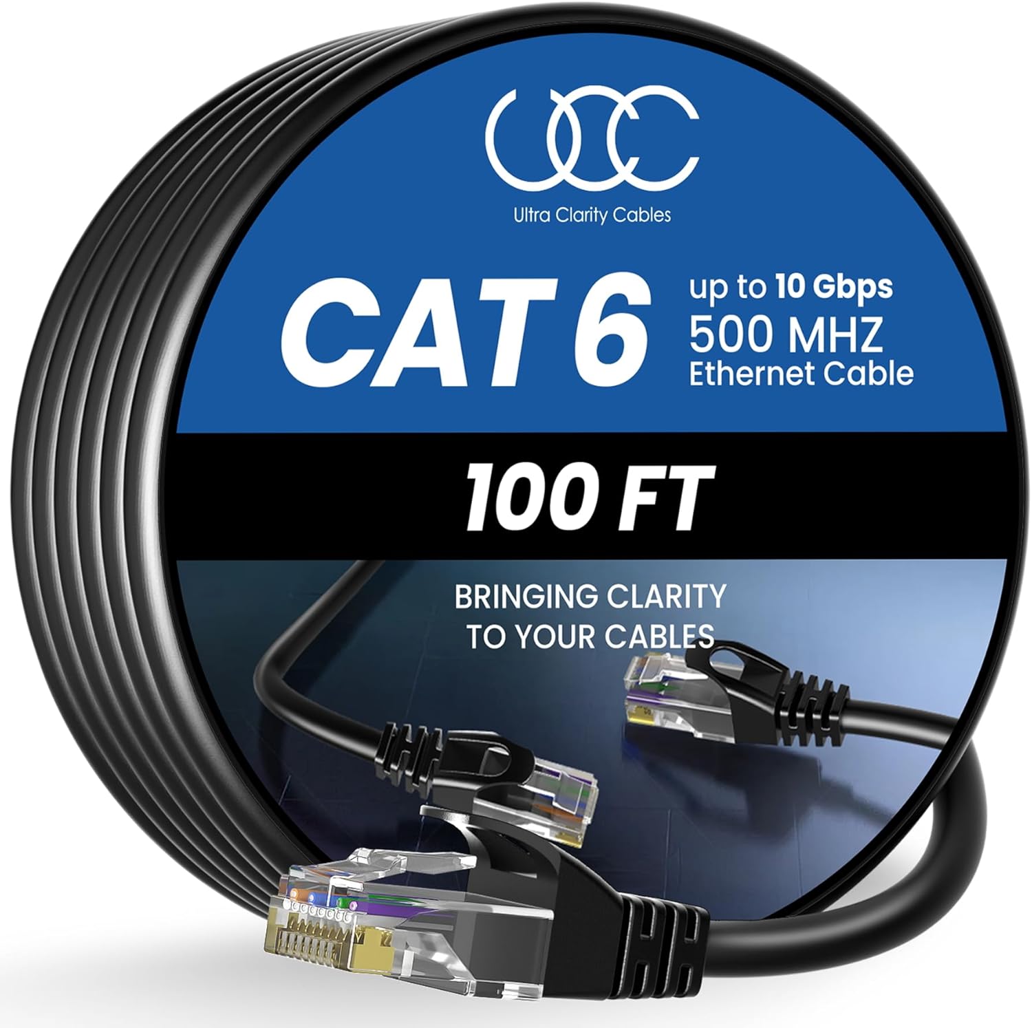 Ultra Clarity Cables Ethernet Cable Cat6 30M/100ft, High-Speed 10Gbps LAN Cable...