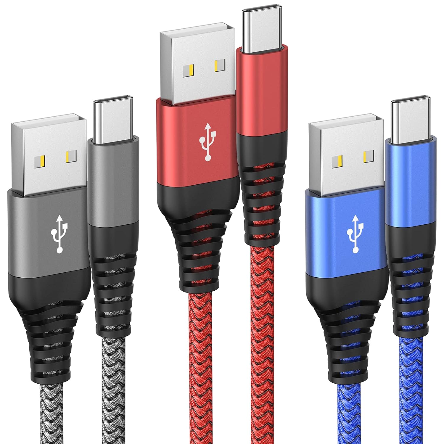 USB C Charger Cable 3Pack 6FT/1.8M USB Type C Charger Fast Charging USB A to USB...