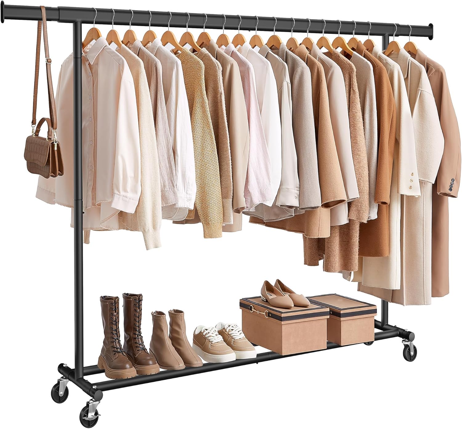 SONGMICS Clothes Rack, Special Heavy Duty Clothes Rail, Innovative Portable Rack...