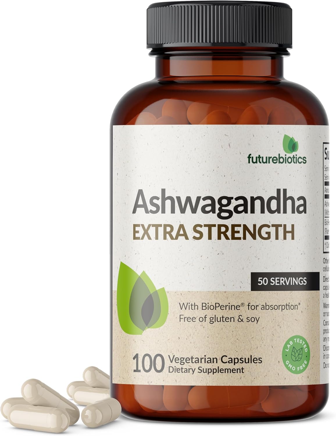 Futurebiotics Ashwagandha Extra Strength Stress & Mood Support with BioPerine -...