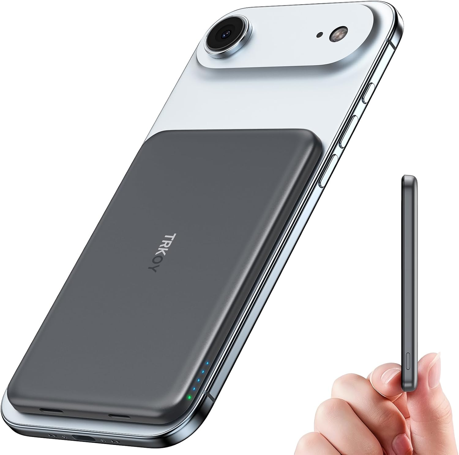 For Magsafe Power Bank, Ultra-Slim Wireless Portable Charger, 5000mAh Magnetic P...
