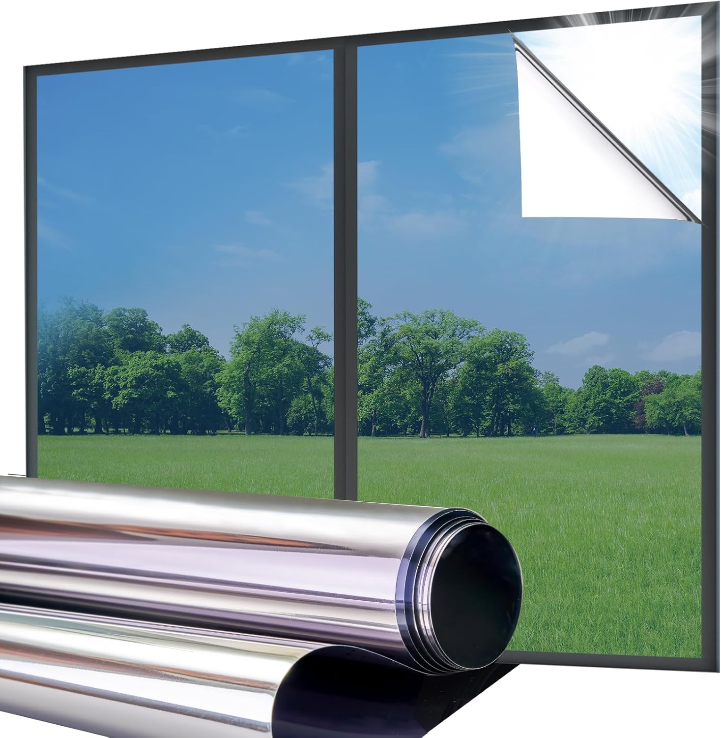 Premium Lifetree Reflective One Way Window Film, Special Privacy Mirror Window T...