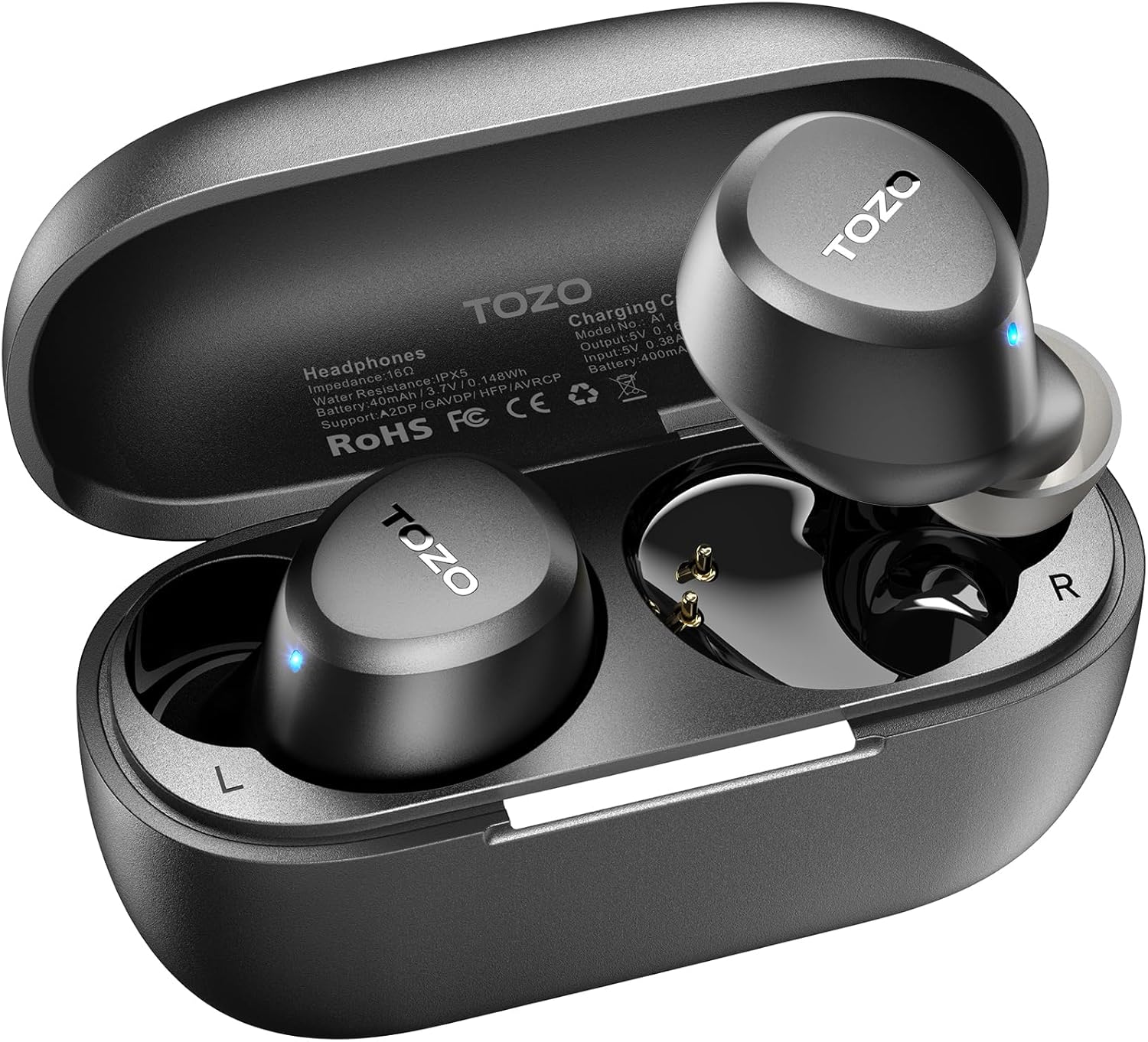 TOZO A1 Wireless Earbuds Bluetooth 5.3 Light Weight in Ear IPX5 Waterproof Headp...