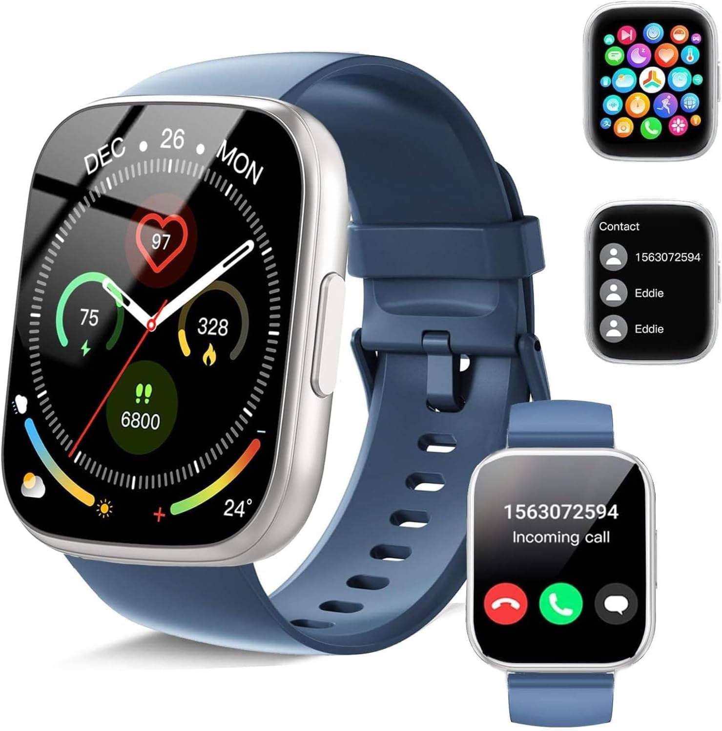 Smart Watches for Men Women (Answer/Make Calls), 1.95" Touchscreen Fitness Watch...