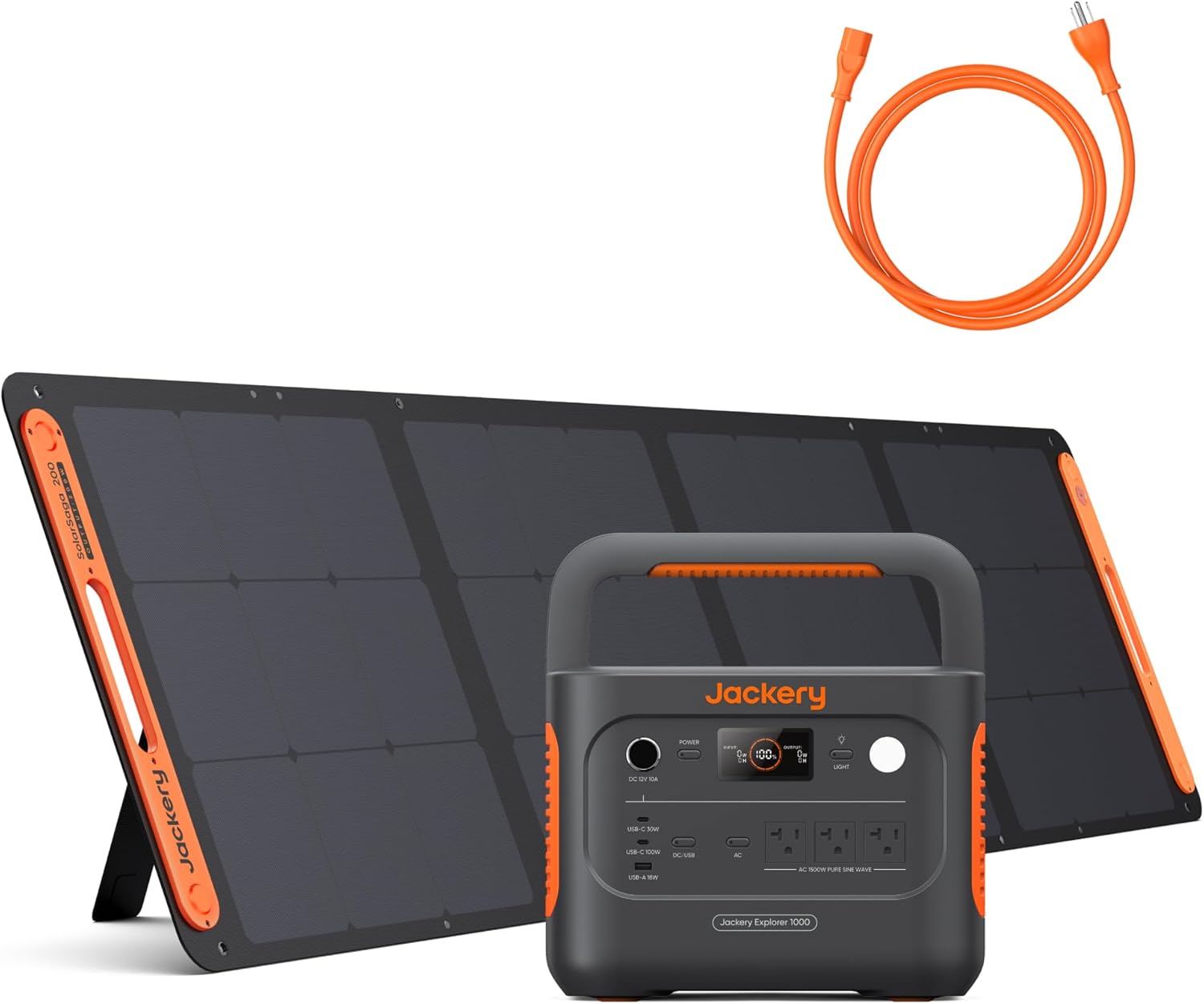 Jackery Solar Generator 1000 v2 with 200W Solar Panel,1070Wh Portable Power Stat...