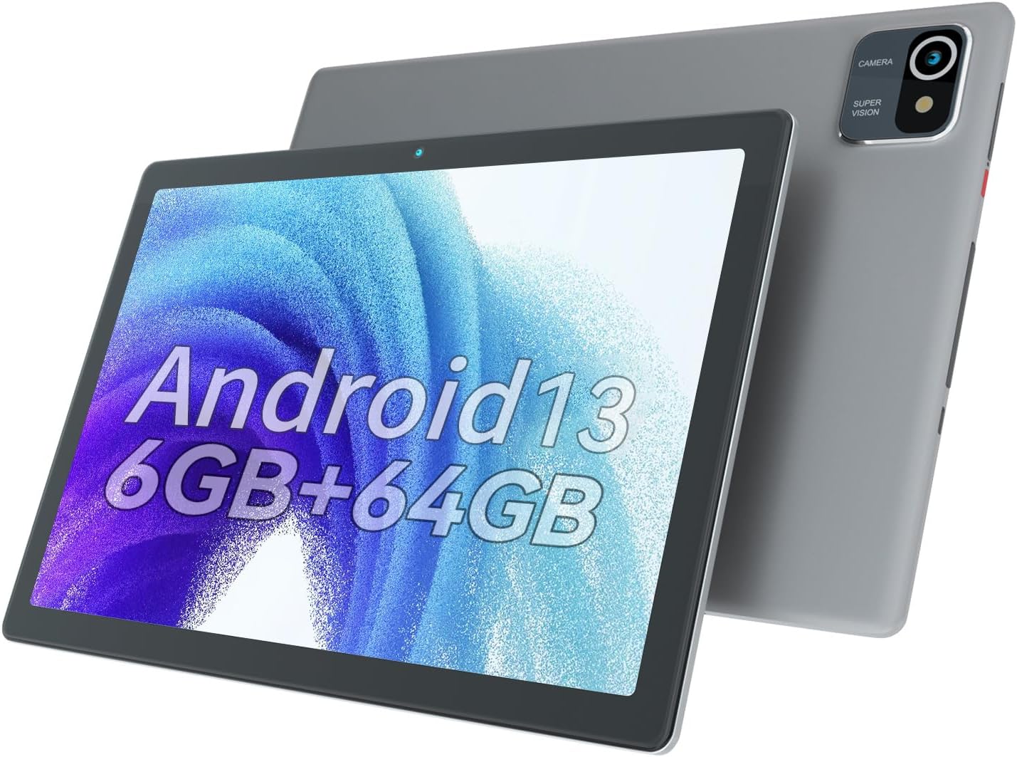 Android 13 Tablet, 10 Inch, 6GB RAM 64GB ROM, Dual Camera, 5000 mAh Battery Touc...