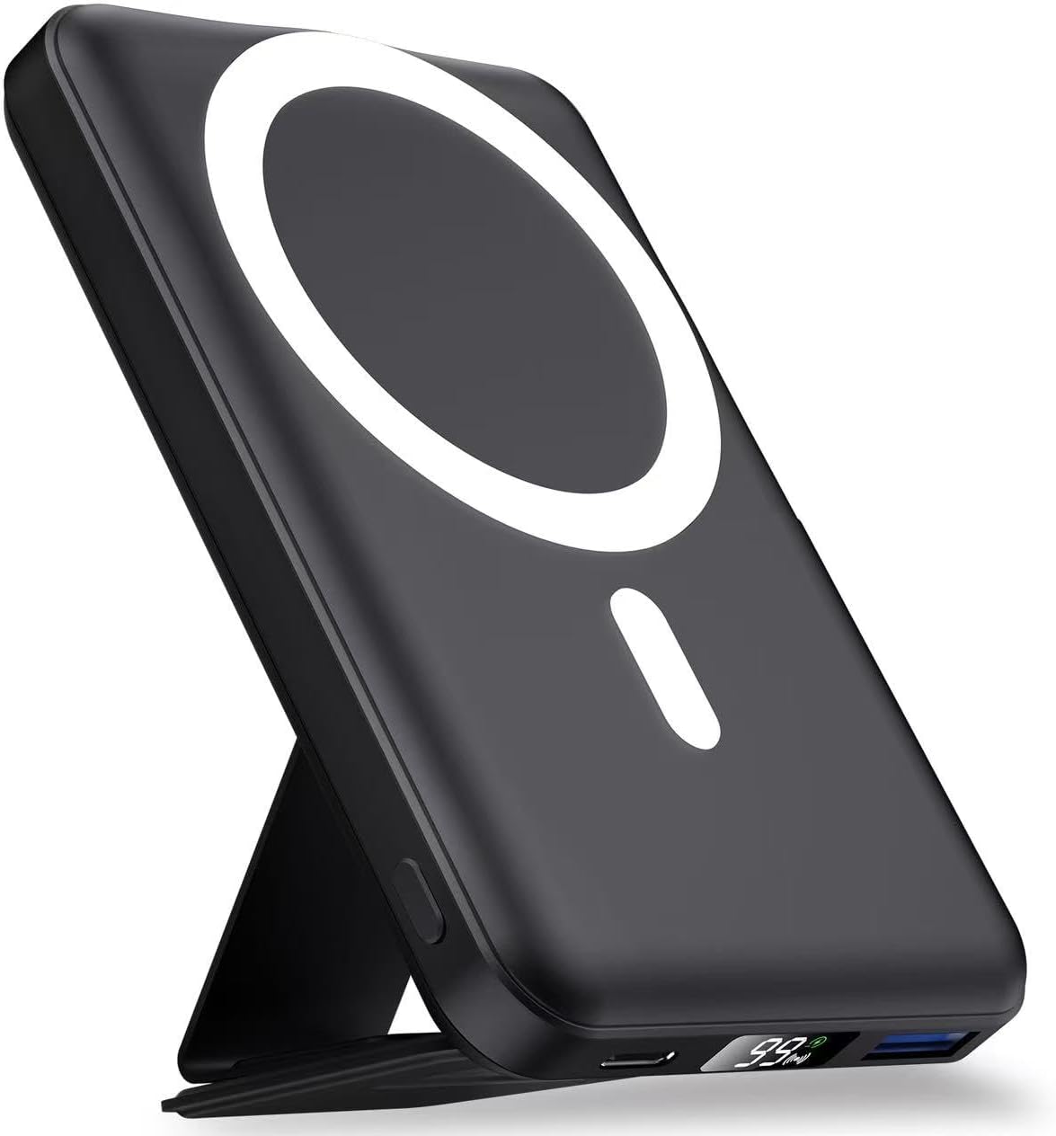Magsafe Power Bank 10000mAh Magnetic Wireless Power Bank with Foldable Stand and...