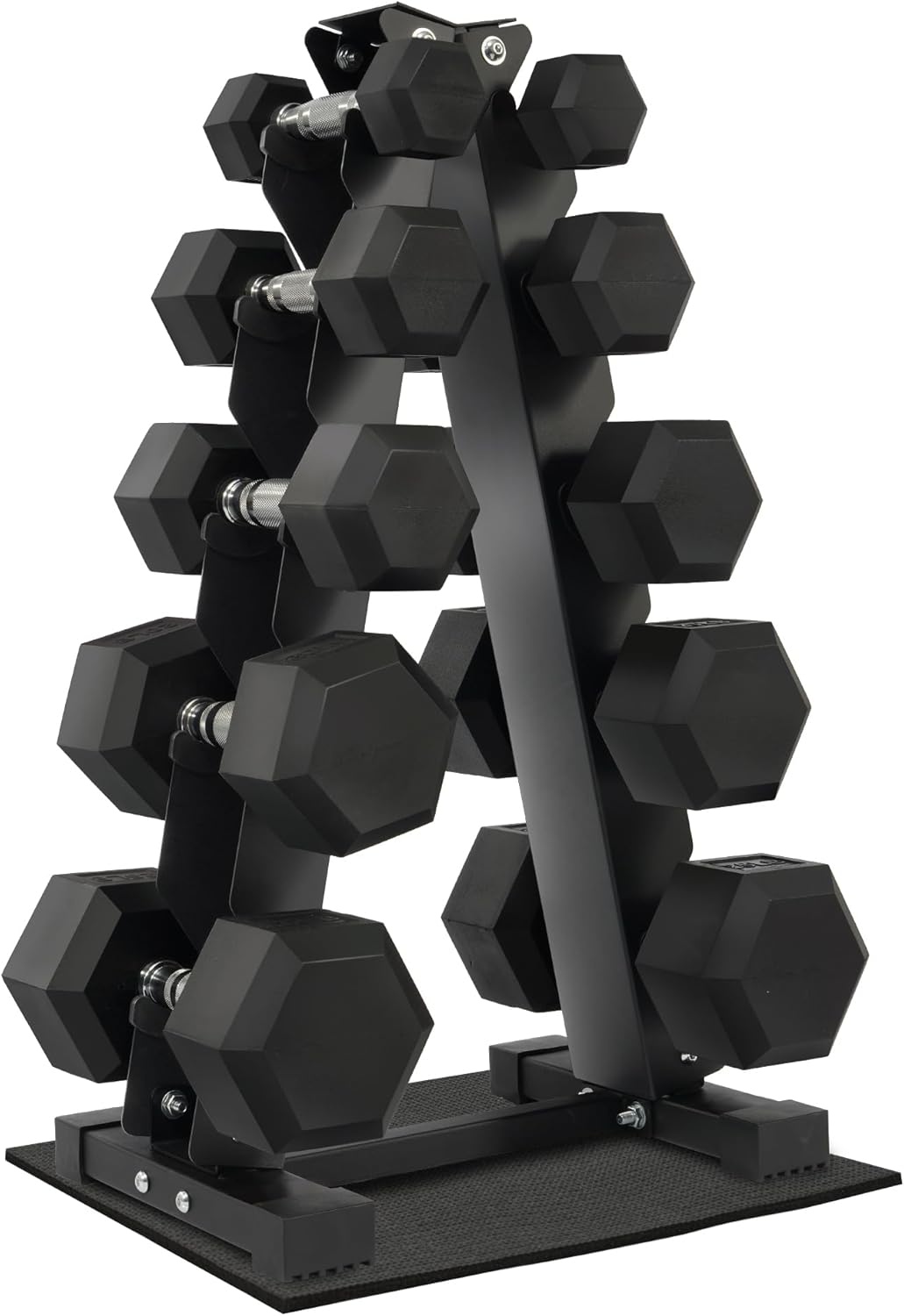 Fitvids Fitvids Rubber Coated Hex Dumbbell Weight...