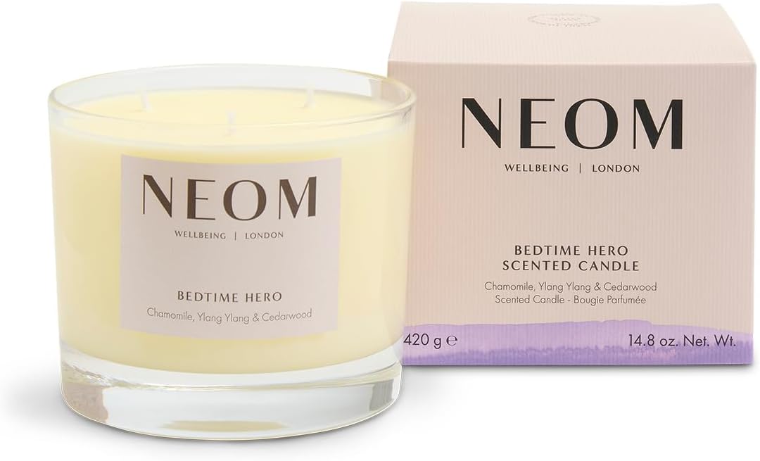 NEOM – Bedtime Hero Scented Candle, 3 Wick | Essential Oil Aromatherapy Candle |...