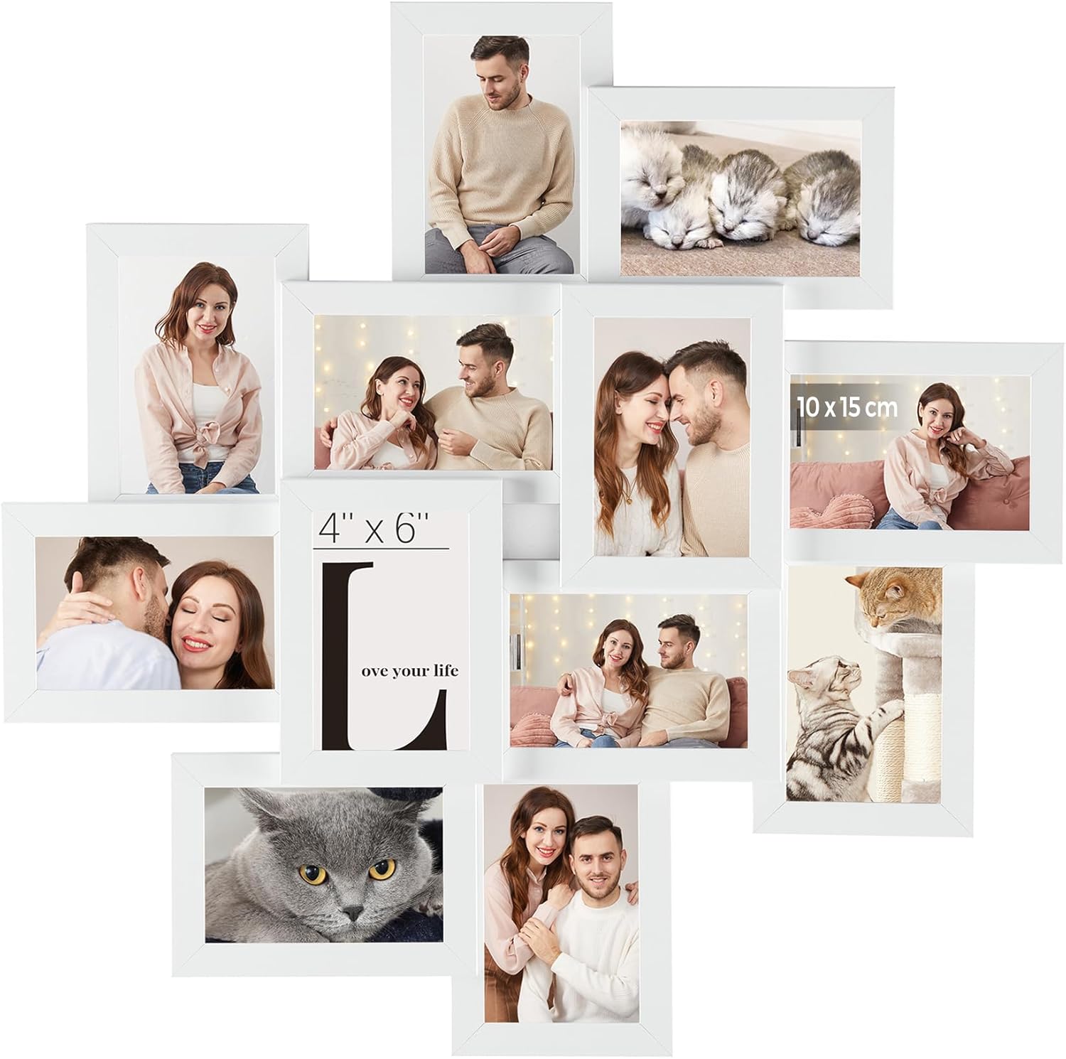 Innovative SONGMICS Picture Frame Collage, Elegant Picture Frames for 12 Photos...