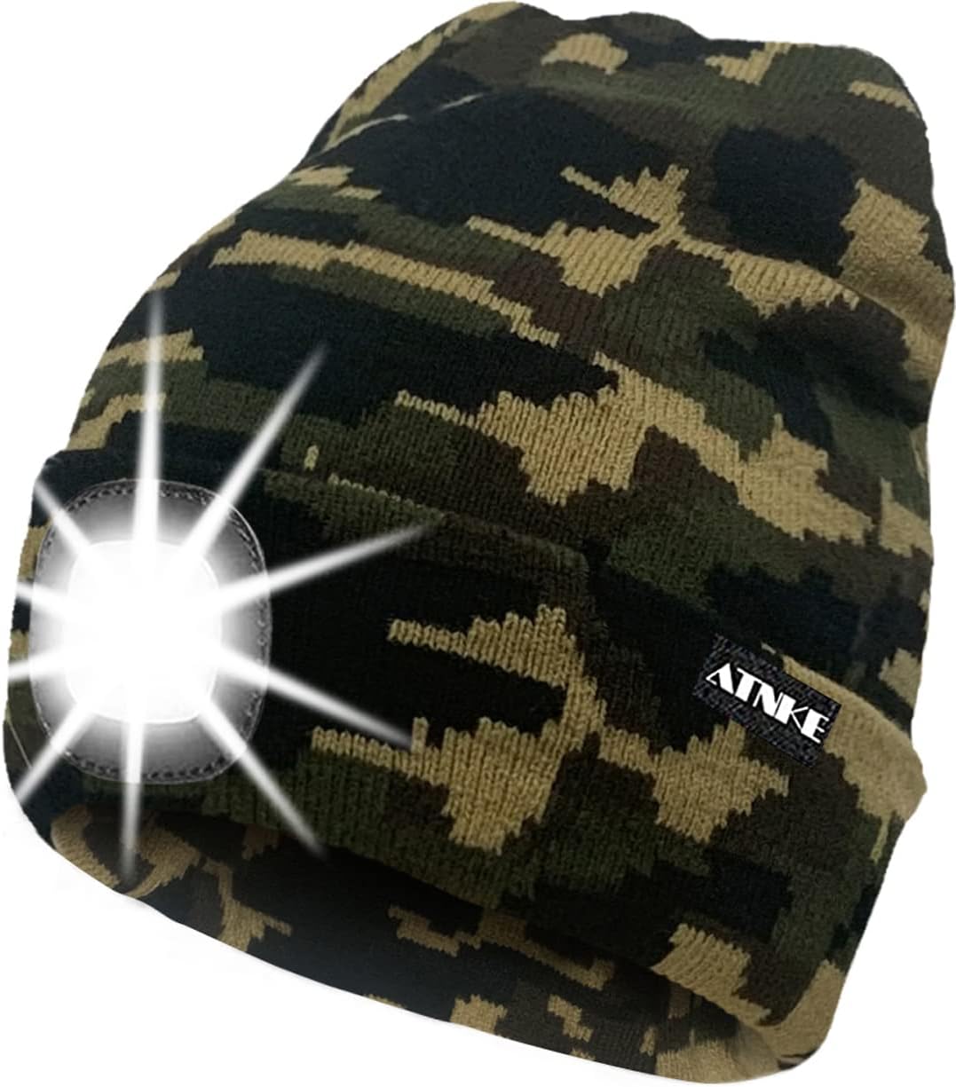 Top-Quality ATNKE LED Lighted Beanie Cap, Special USB Rechargeable Running Hat,...
