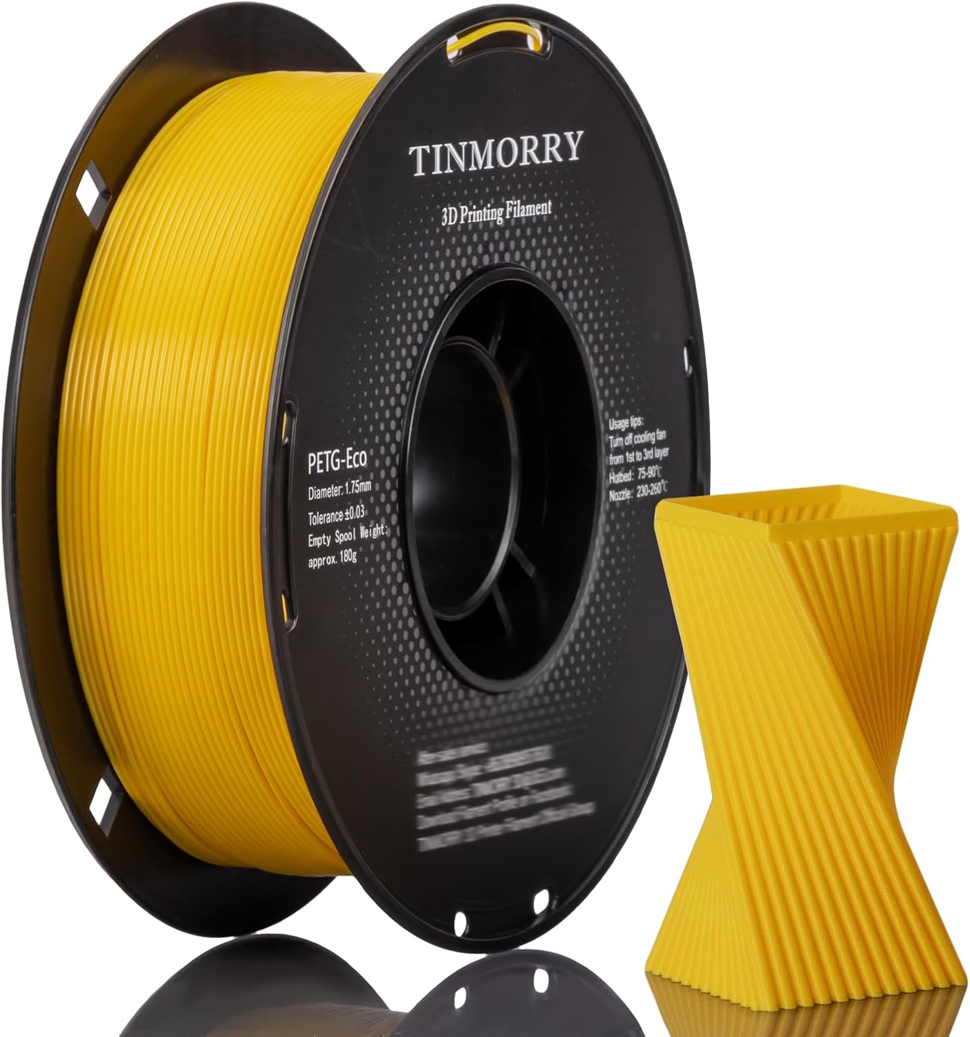 TINMORRY PETG Filament 1.75mm, Rapid PETG-Eco 3D Printing Filament, Compatible w...