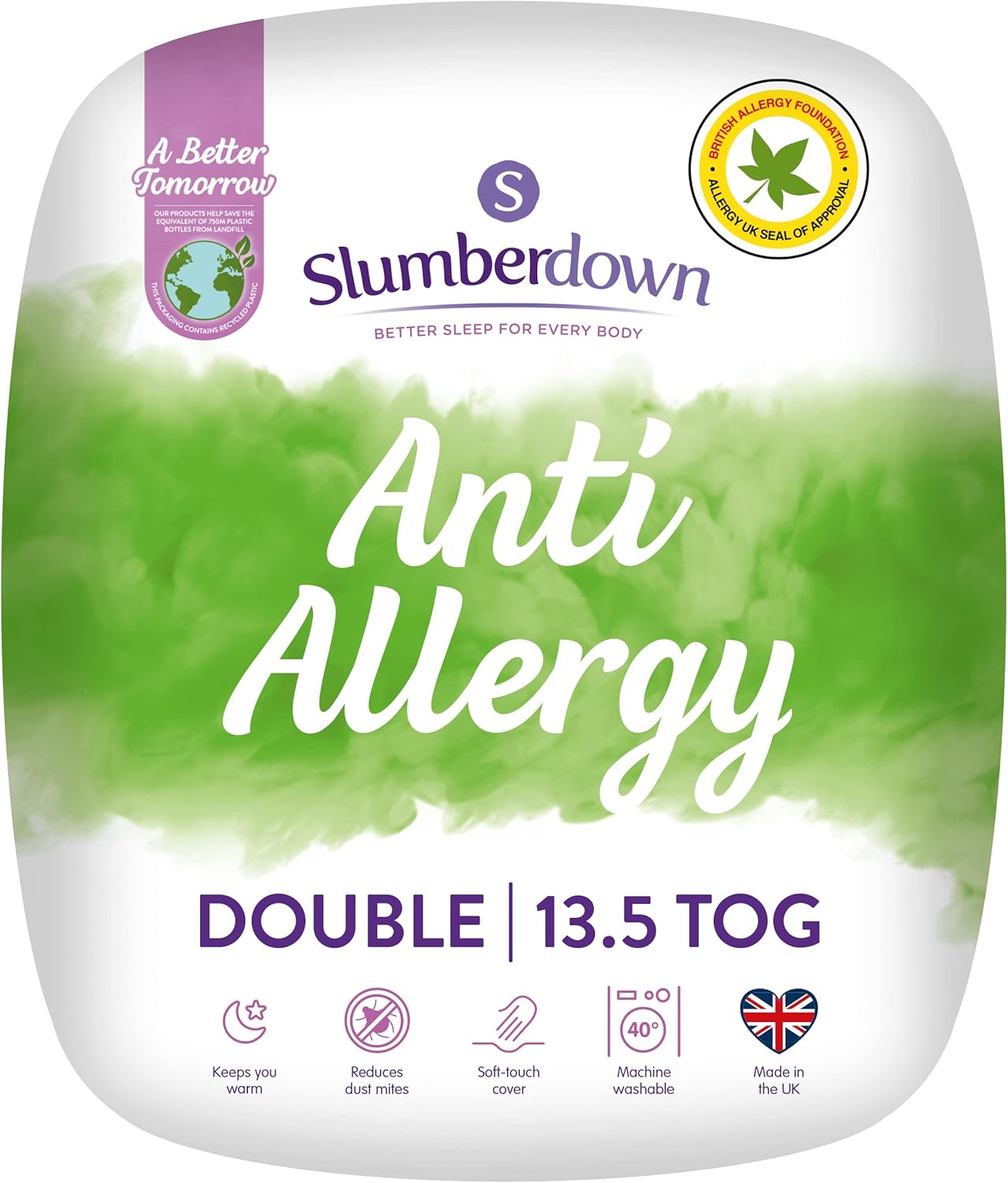 Slumberdown Anti Allergy Double Duvet, Special Winter Duvet for Comfortable Slee...