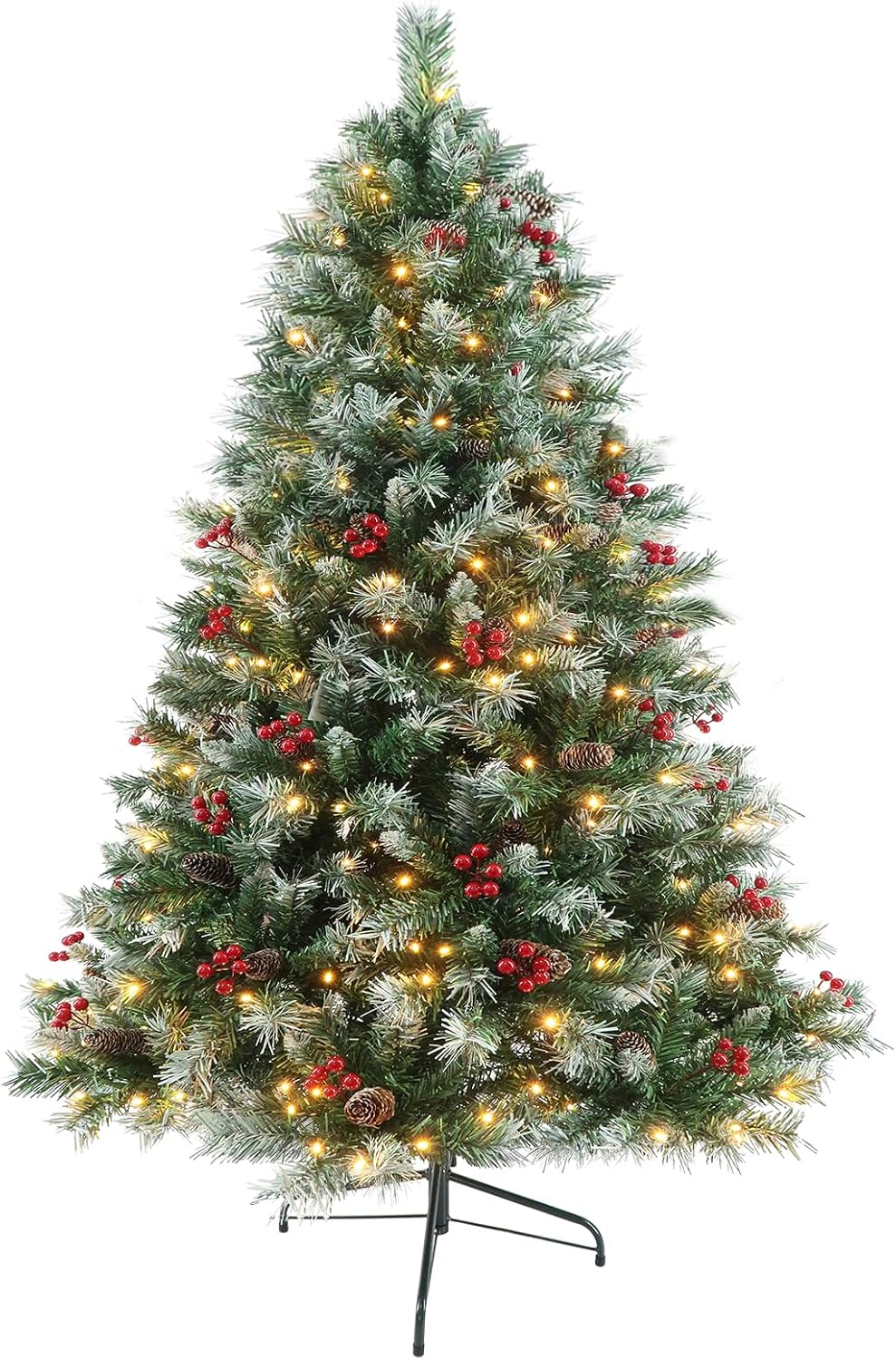 Prelit Christmas Tree with Lights 6ft - Premium Artificial Christmas Tree, with...