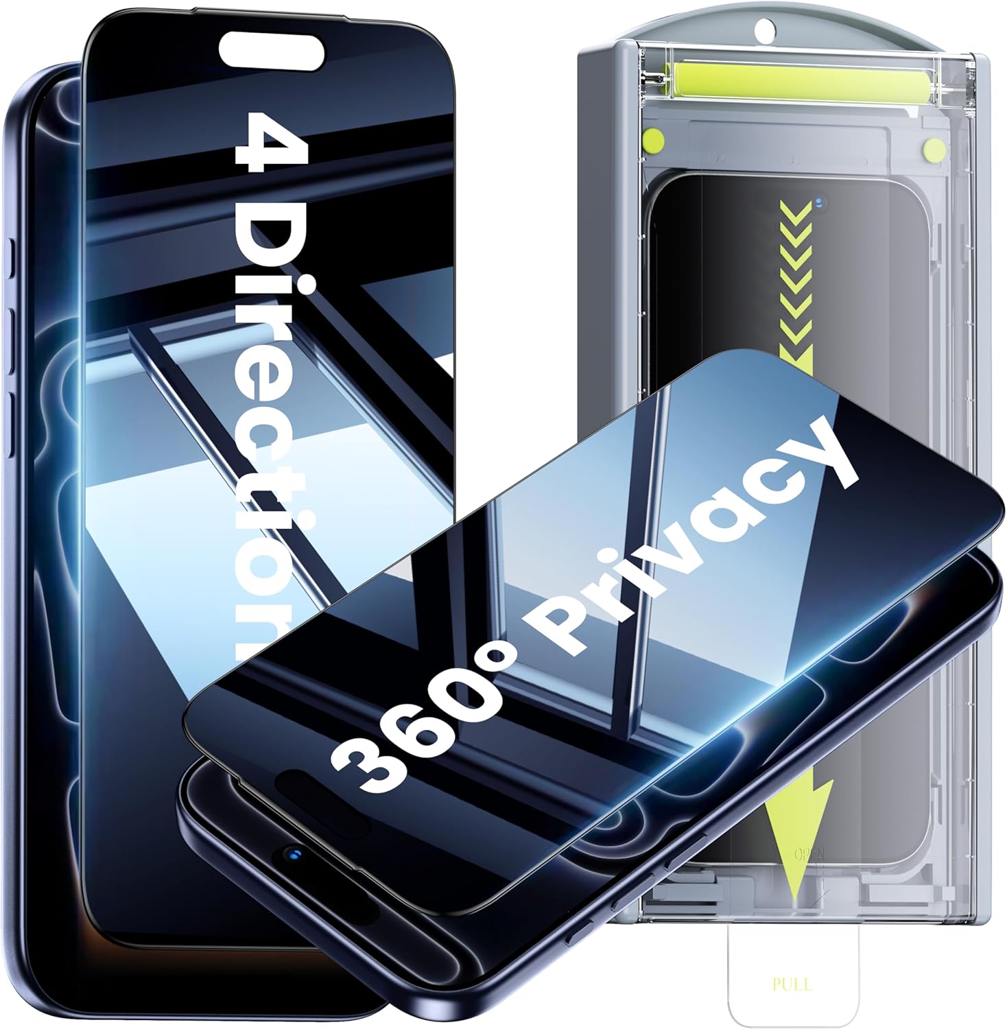 Ultimate WSKEN Privacy Screen Protector for iPhone 17 Pro Max, High-Quality 360°...